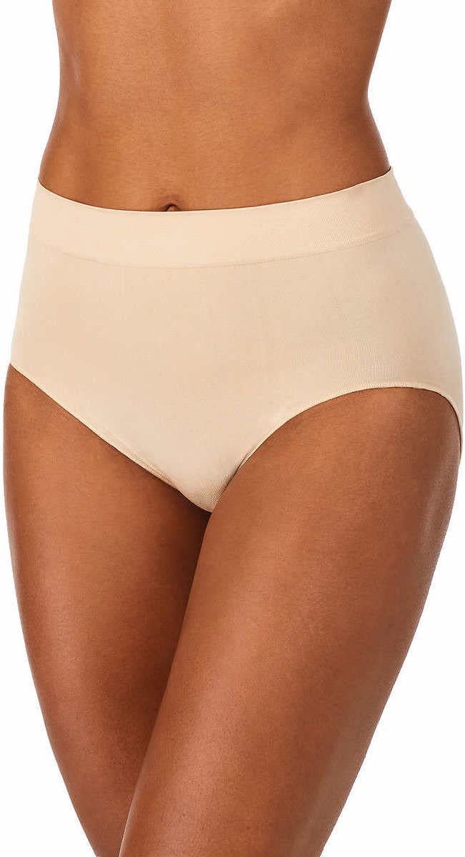 Carole Hochman Women's Silky Soft Seamless Full Coverage Modern Brief Panties 5-Pack - Regular & Plus Sizes - Comfortable Everyday Underwear for Work, Travel & Lounge