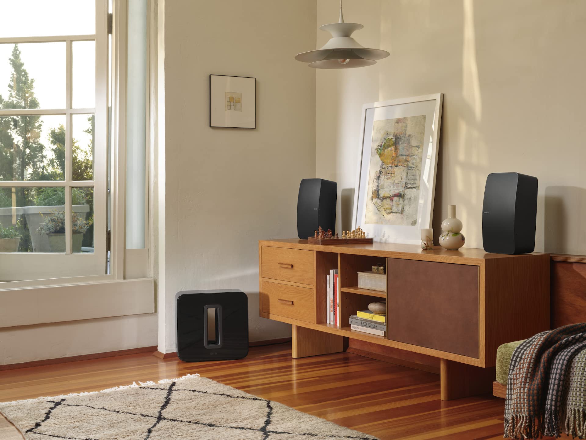 Sonos FIVE High-Fidelity Wireless Speaker - Premium Black Home Audio System for Streaming Music, Parties & Home Theater Surround Sound