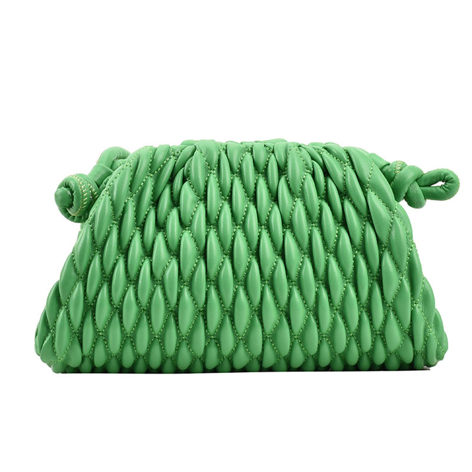 ELDA Women's Quilted Clutch Handbag - Fashionable Dumpling Bag with Ruched Leather Design & Cloud Purse Style | Perfect for Evening Parties, Weddings & Daily Use