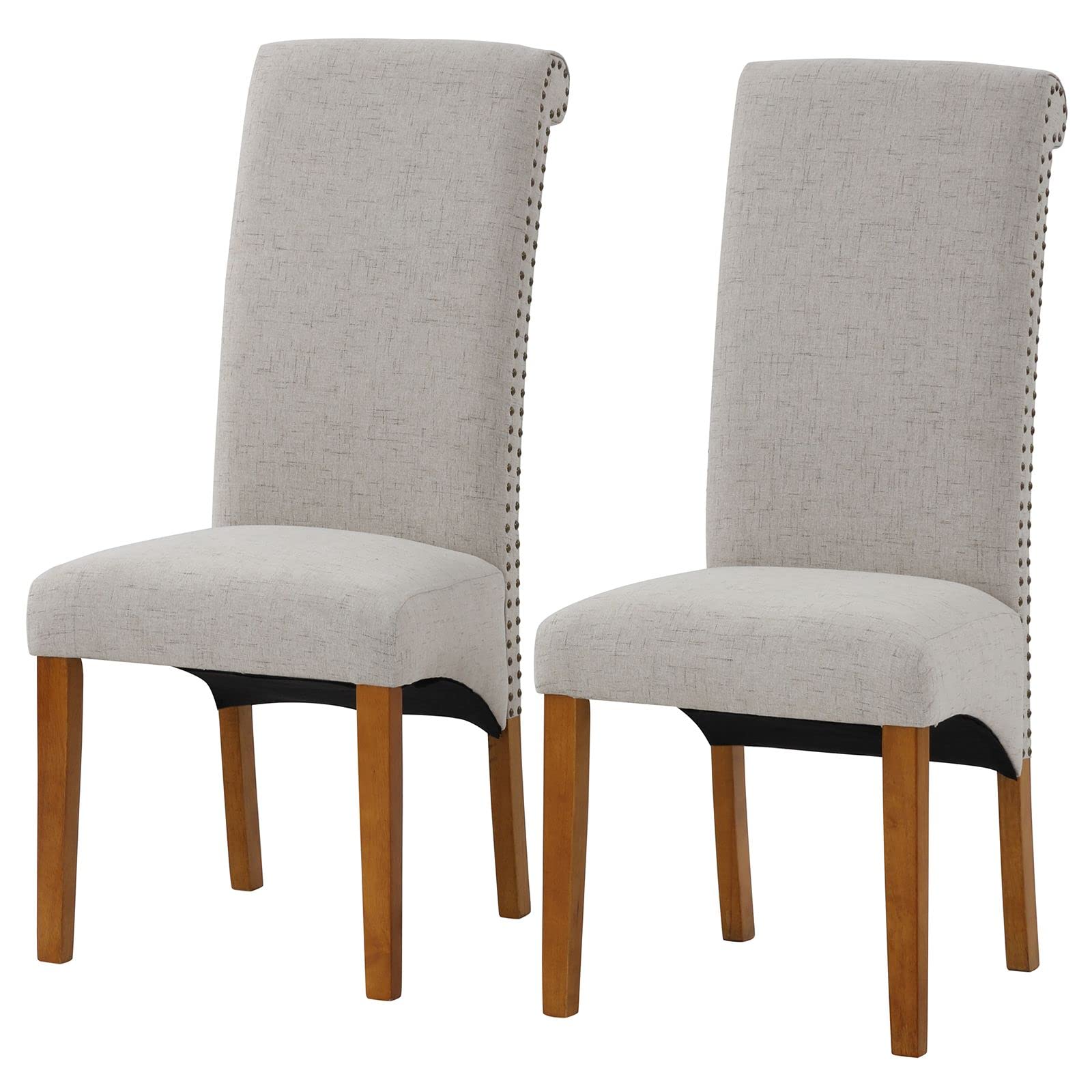 Farmhouse Dining Chairs Set of 2 - Mid Century Modern Kitchen & Dining Room Chairs - Comfortable Restaurant & Cafe Seating for Home, Kitchen Island, and Commercial Use
