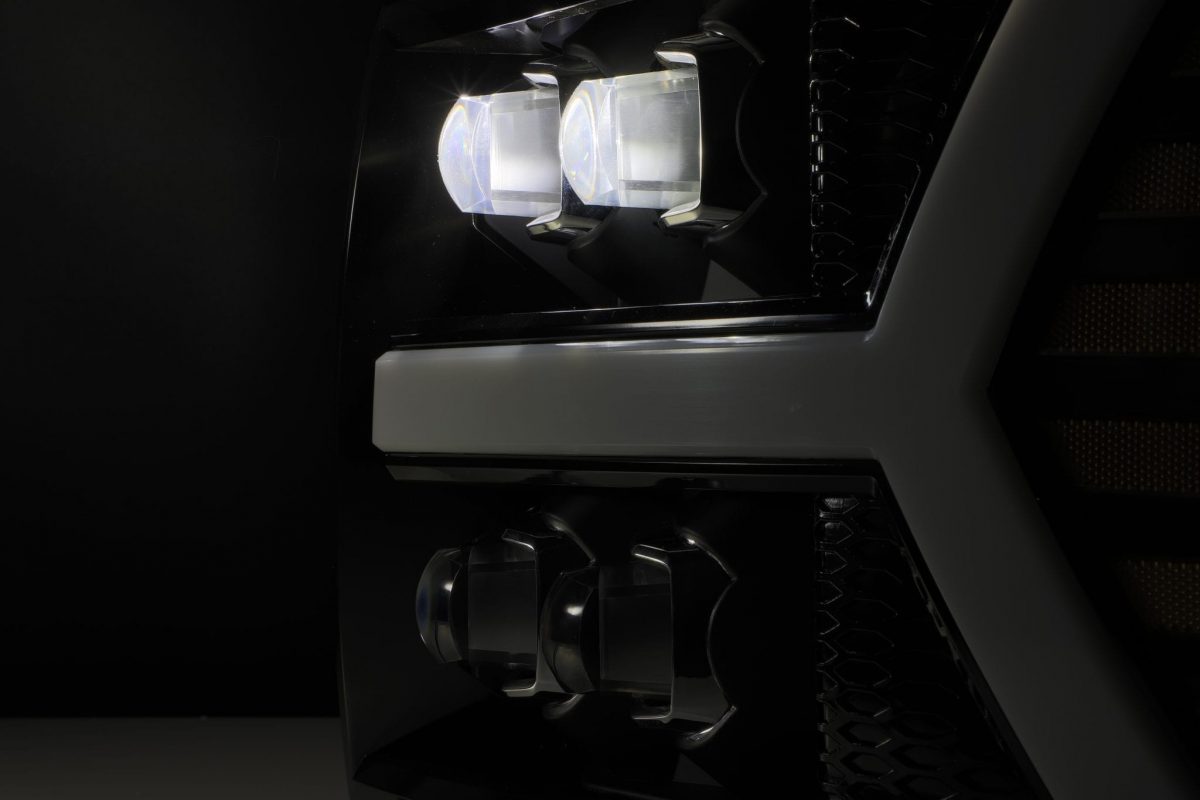 07-13 Chevrolet Silverado NOVA Series LED Projector Headlights - Chrome Housing - High Performance Replacement Headlights for Night Driving & Off-Road Adventures