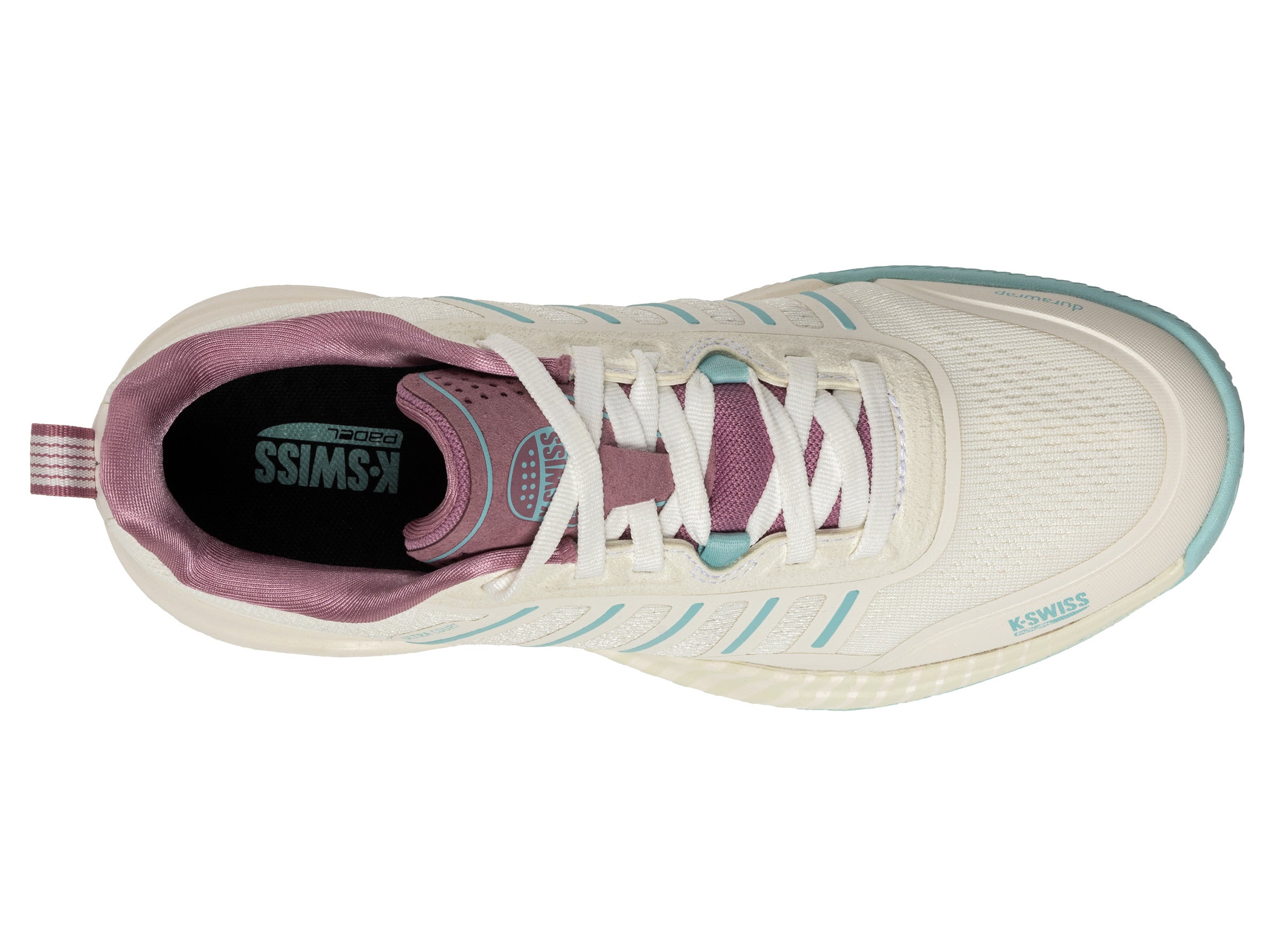 ULTRA COURT PADEL Tennis Shoes for Men & Women - 94436 970 M | White/Lilac/Pastel Turquoise | Lightweight & Breathable for Padel, Tennis & Casual Wear