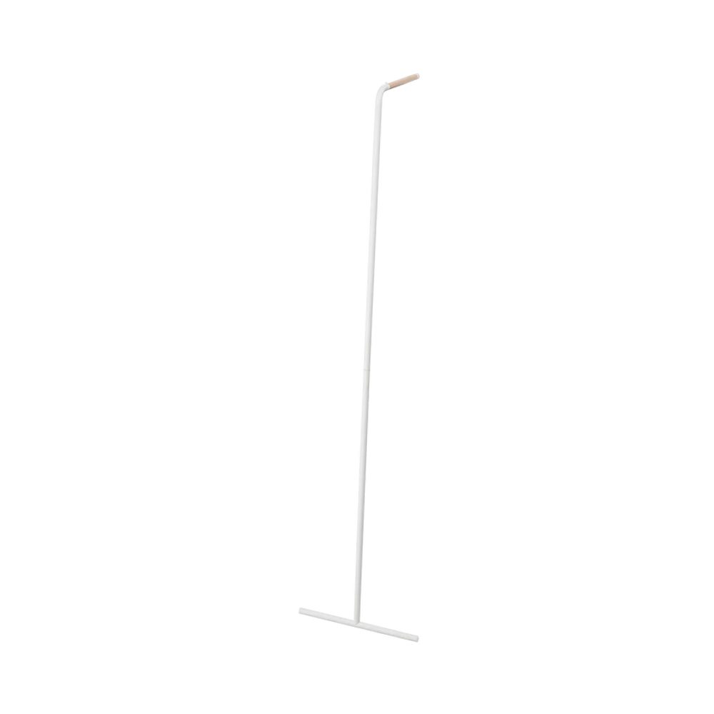 YAMAZAKI White Tower Leaning Coat Hanger Rack - Space Saving Entryway Organizer for Jackets, Hats & Bags | Perfect for Small Apartments & Closet Organization