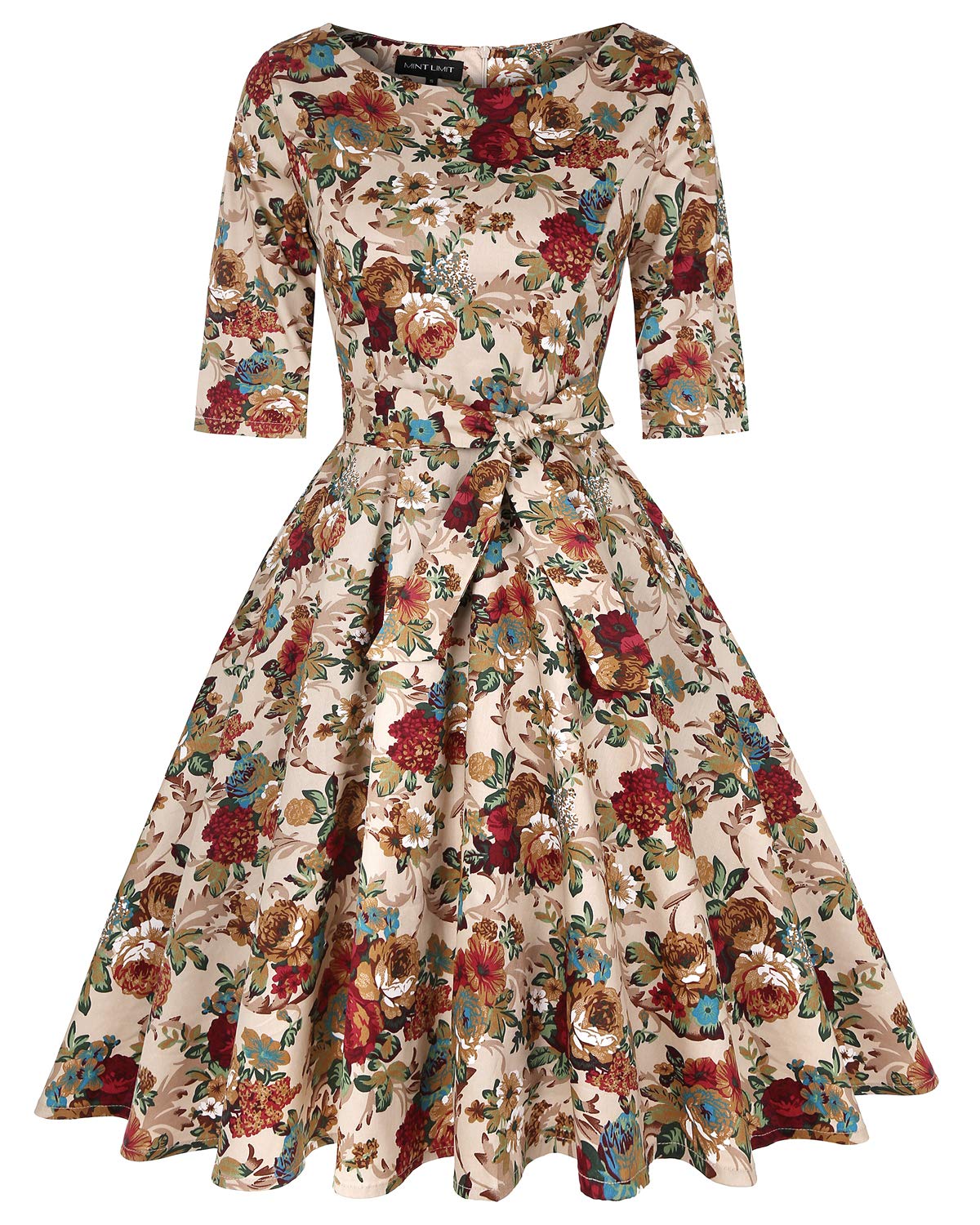 Vintage 1950s Rockabilly Swing Dress for Women - Retro Cocktail Party Prom Dress with Pockets | Perfect for Swing Dancing, Pinup Fashion & 50s Themed Events
