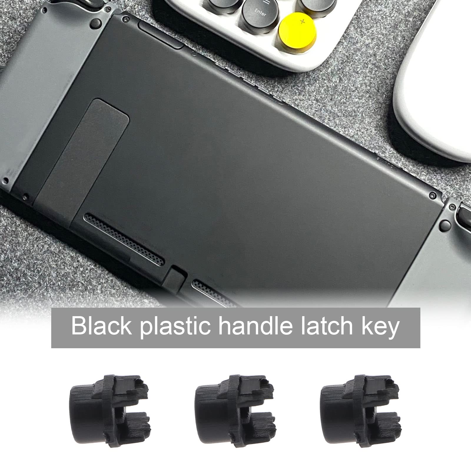 4PCS Replacement Release Eject Lock Buttons for Nintendo Switch Joy-Con Controllers - Durable Plastic Black Buttons for Easy Game Cartridge Removal | Perfect for Switch Accessories Repair and Maintenance