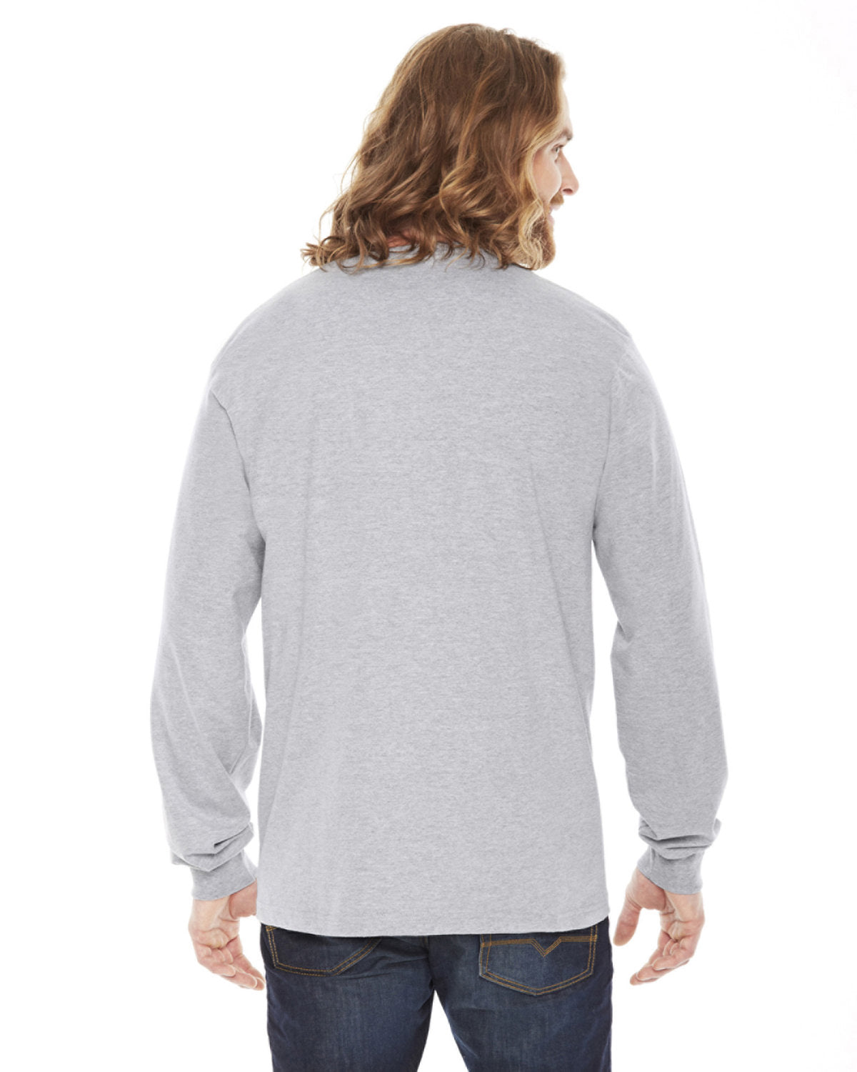 American Apparel 2007W Unisex Fine Jersey Long Sleeve T-Shirt - Soft Cotton Crewneck Tee for Men & Women - Perfect for Casual Wear, Layering & Everyday Comfort