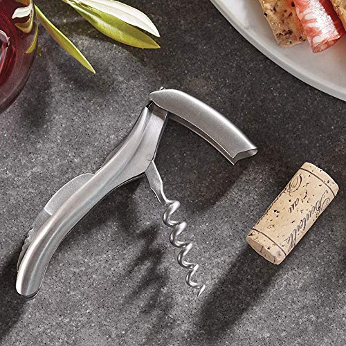 Premium Laguiole en Aubrac Stainless Steel Waiter's Corkscrew - Professional Wine Bottle Opener for Restaurants, Bars & Home Entertaining (Model 15228)