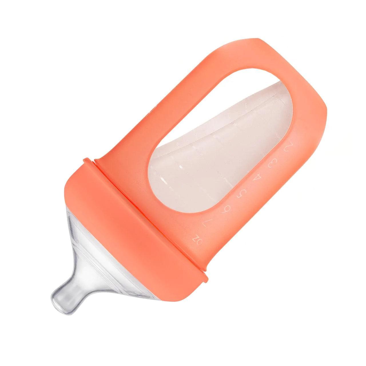 Boon NURSH Silicone Pouch Bottle 8oz/240ml - 3 Pack Baby Feeding Bottles | BPA-Free, Squeezable & Portable for Breastmilk, Formula, Water | Perfect for Travel, Daycare & On-the-Go Parents