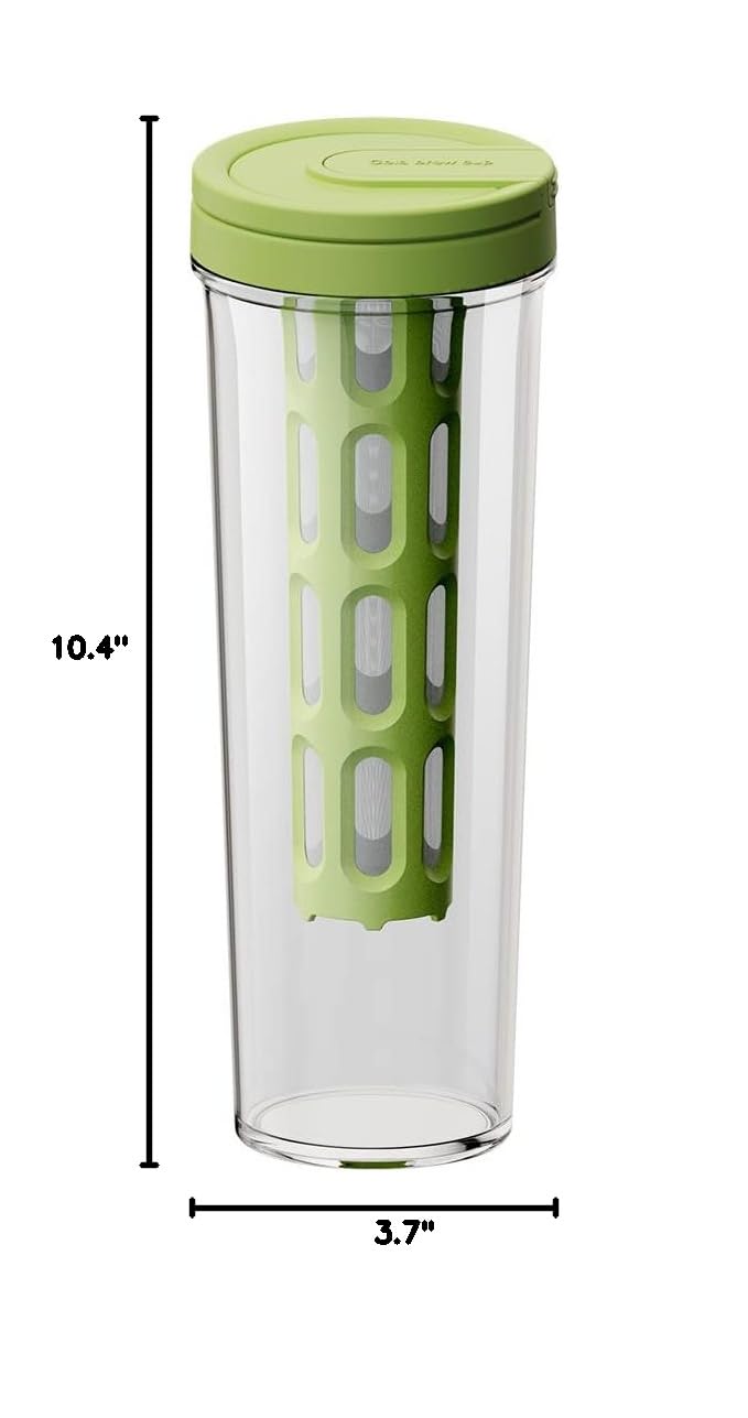 1L Portable Cold Brew Coffee Maker Bottle - Large Capacity Tea Infuser with Water Separation for Iced Coffee, Fruit Tea & Summer Drinks (White) - Perfect for Home, Office & Outdoor Use