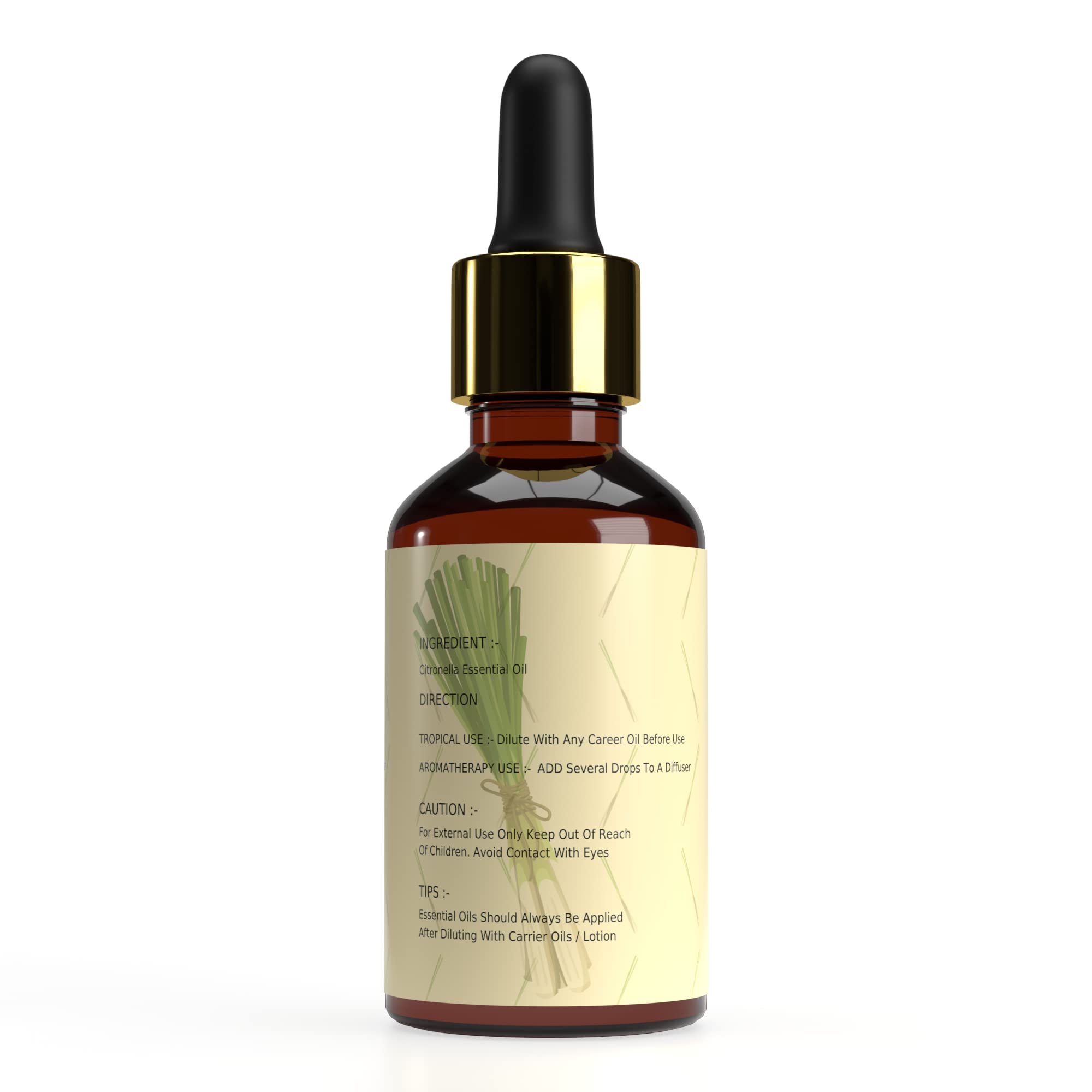LA'BANGERRY 100% Pure Natural Citronella Essential Oil for Aromatherapy, Mosquito Repellent & Skin Care | Therapeutic Grade with Glass Dropper | Perfect for Diffusers, Humidifiers, Massage & DIY Soap/Candle Making | Chemical-Free, No Synthetic Additives | 30ml | Ideal for Outdoor, Home & Spa Use