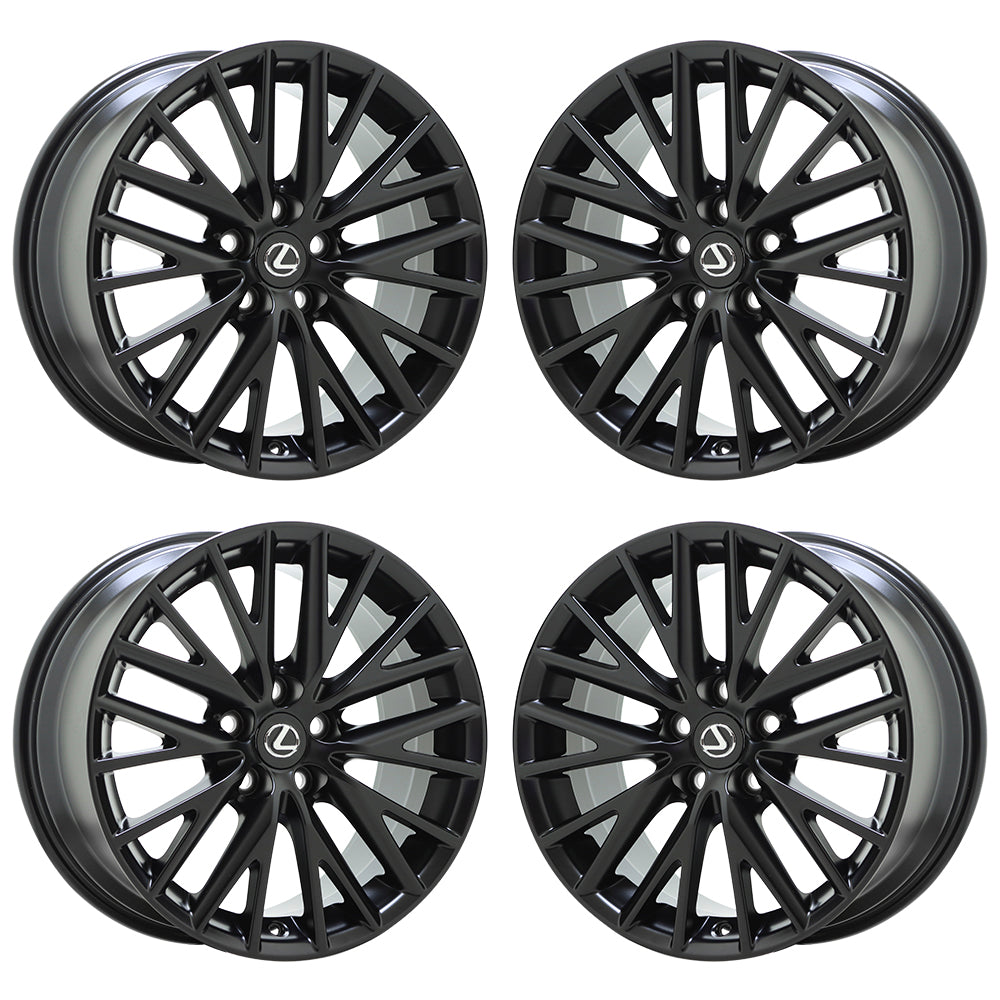 Lexus IS200 IS250 IS300 IS350 Turbo Black Alloy Wheels Rims 74288 74289 - High-Performance Replacement for Sporty Look & Enhanced Driving Experience - Perfect for Street Racing, Car Shows, and Daily Commuting