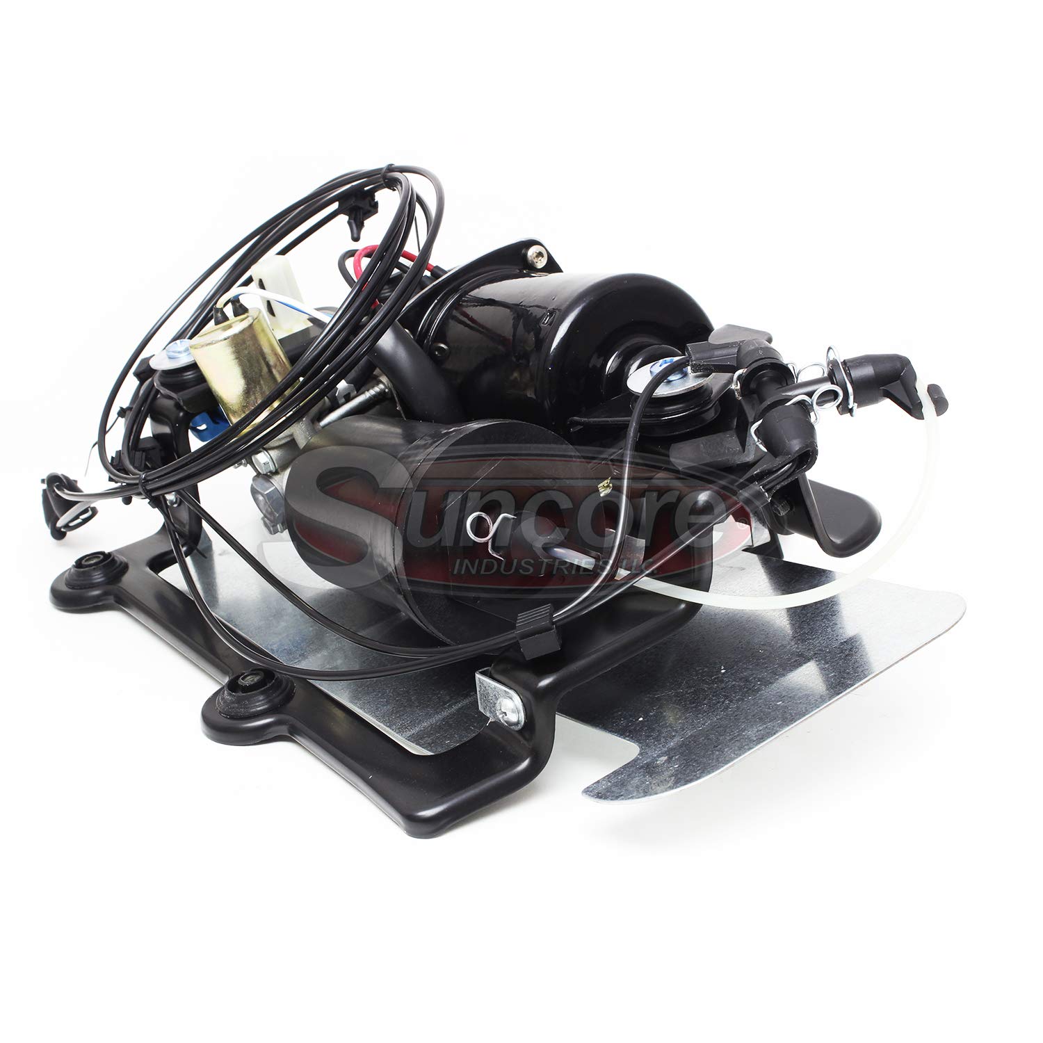 SUNCORE Air Ride Suspension Self Leveling Air Compressor Pump with Mounting Bracket - Replacement for 2004-2009 Cadillac SRX - Perfect for Smooth Rides & Off-Road Adventures