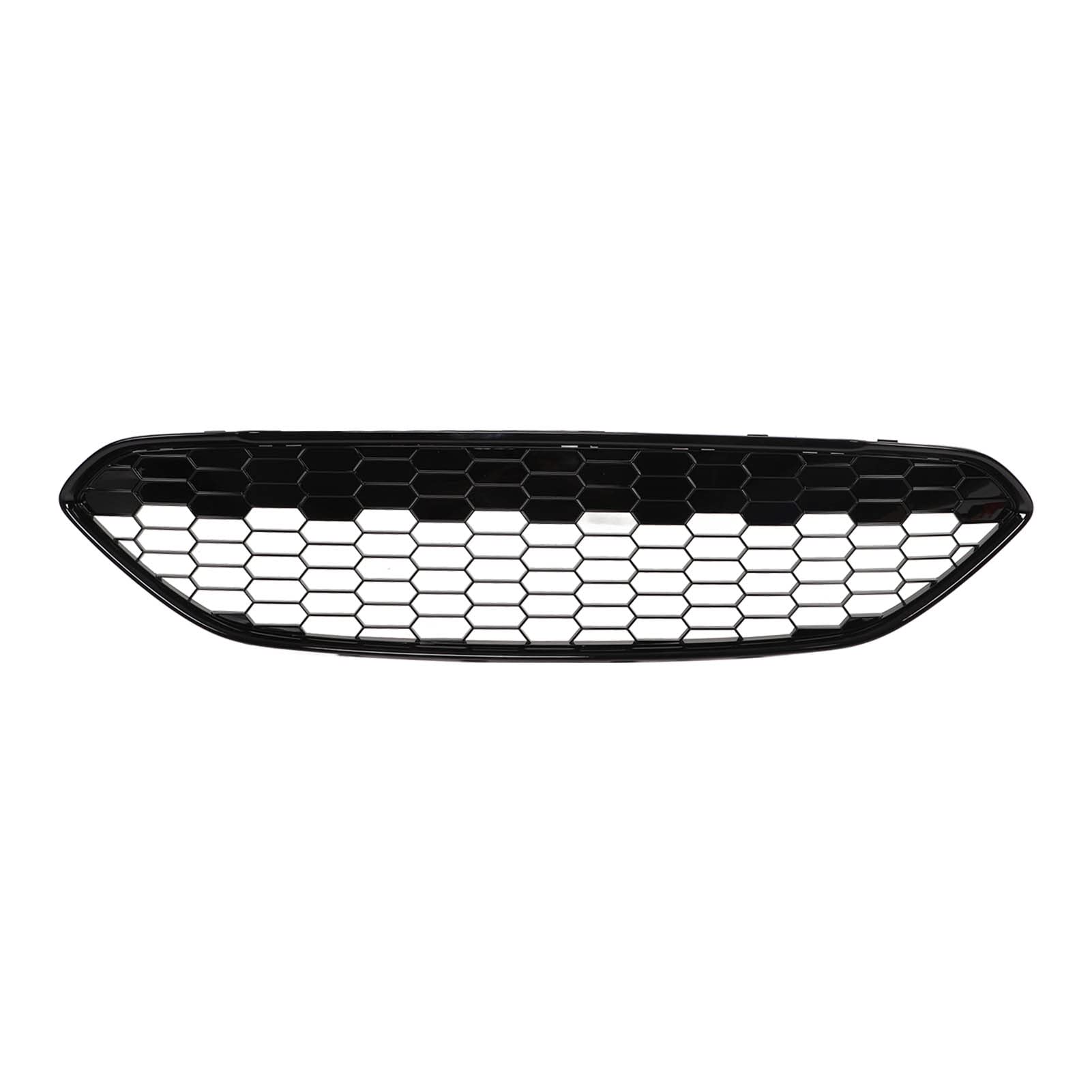 2013-2017 Ford Fiesta Front Bumper Grill Guard - Glossy Black ABS Protection Mesh Grille Cover Replacement (Part# 1778260) | Durable Car Accessory for Off-Road & Urban Driving