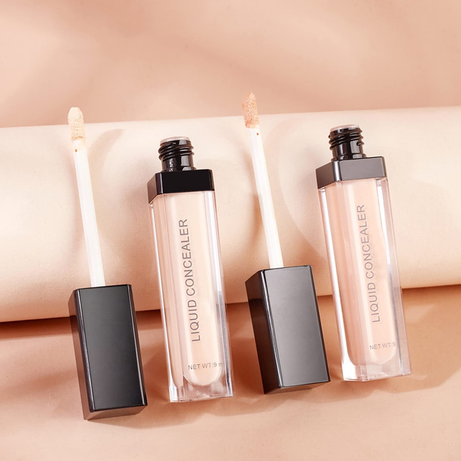 Full Coverage Hydrating Lightweight Concealer - Oil-Free, Non-Sticky Makeup Base for Oily Skin (9ml, Porcelain) | Perfect for Everyday Wear & Touch-Ups