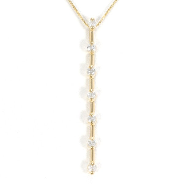 18K Yellow Gold Diamond Necklace for Women - Elegant Pendant Jewelry Gift for Anniversary, Wedding & Special Occasions
