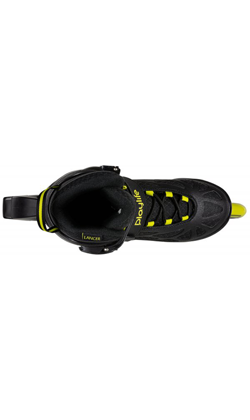 Playlife Lancer 84 Inline Skates for Men & Women - Black/Yellow Rollerblades with Comfortable Fit - Perfect for Outdoor Fitness, Recreation & Urban Skating