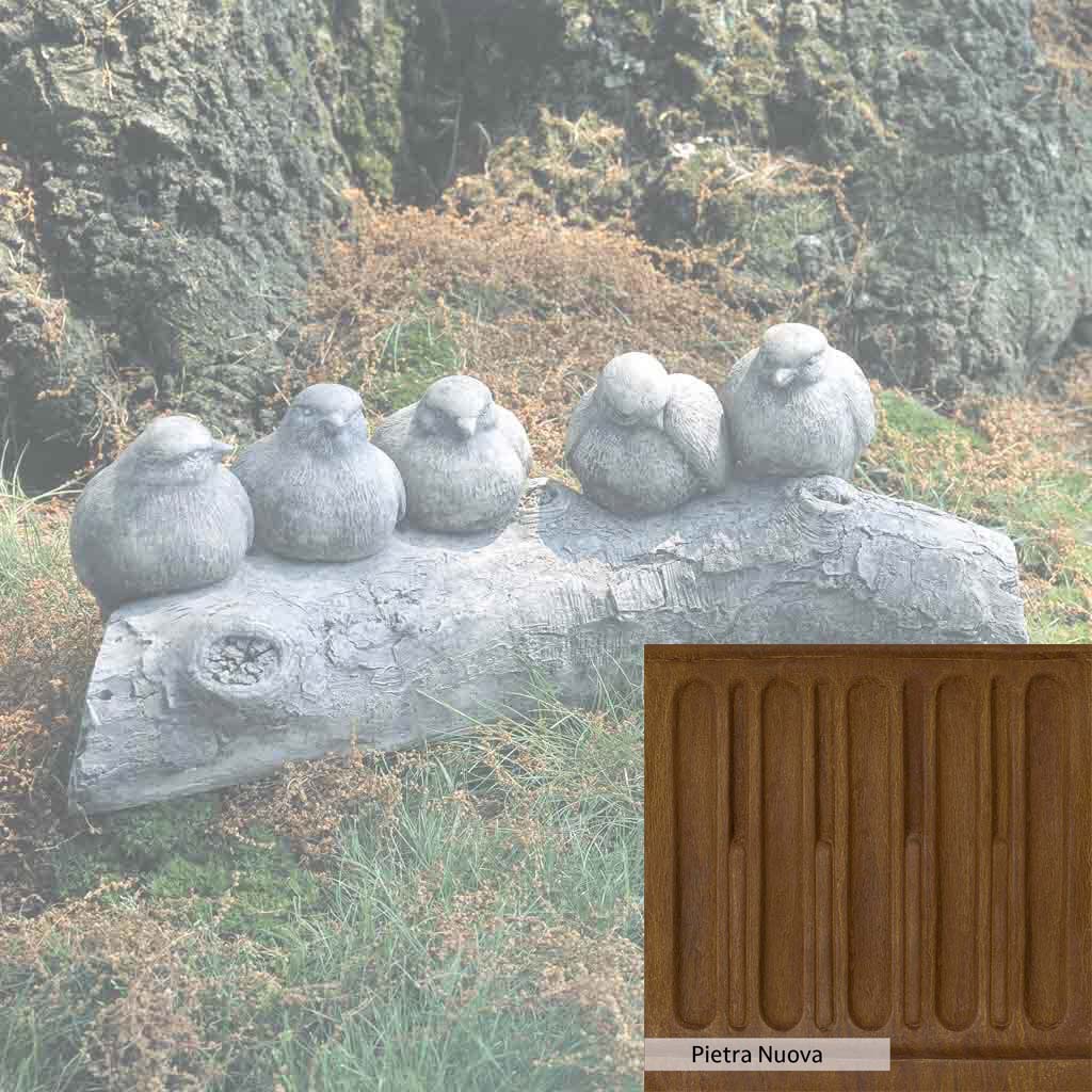 Campania International Birds on a Log Garden Statue - Handcrafted Outdoor Decor for Patio, Yard & Garden - Perfect for Bird Lovers & Nature-Inspired Landscaping
