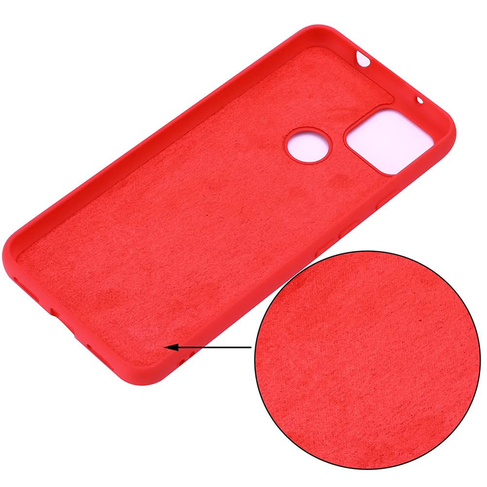 Premium Liquid Silicone Phone Case for Google Pixel 5a 5G - Shockproof & Durable Smartphone Cover with Anti-Slip Grip (Red) | Perfect for Daily Use, Outdoor Activities & Travel Protection