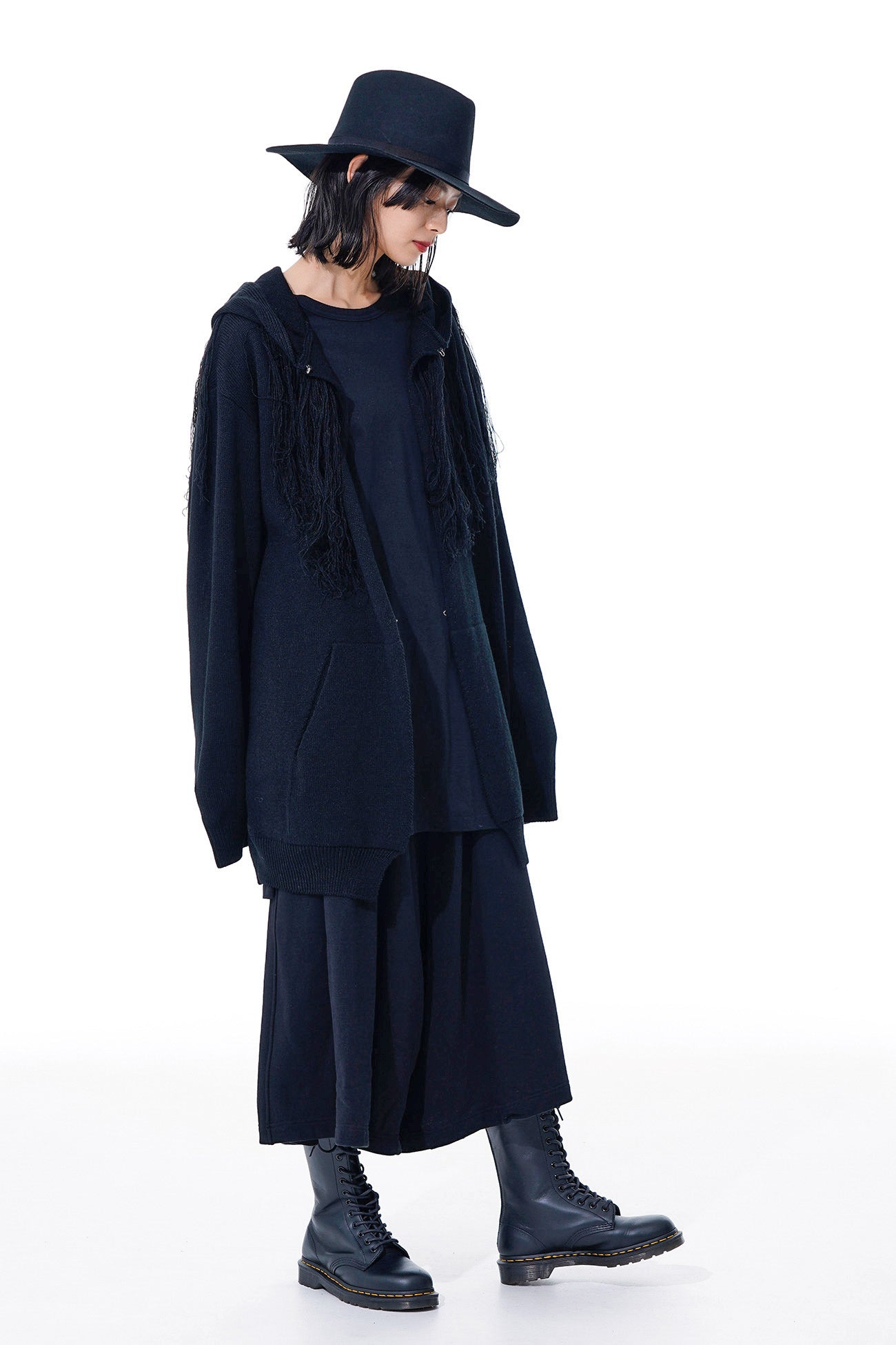 CORPILON Women's Bulky Wool Fringe Knit Parka Coat - Warm Winter Outerwear for Casual Street Style & Cold Weather Fashion