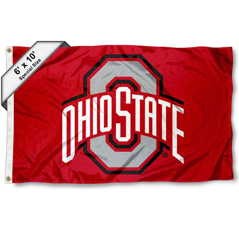 Ohio State Buckeyes 6x10 Feet Athletic Logo Flag - College Football Team Banner for Game Day, Tailgating & Home Decor - Durable Outdoor/Indoor NCAA Flags by College Flags & Banners Co.