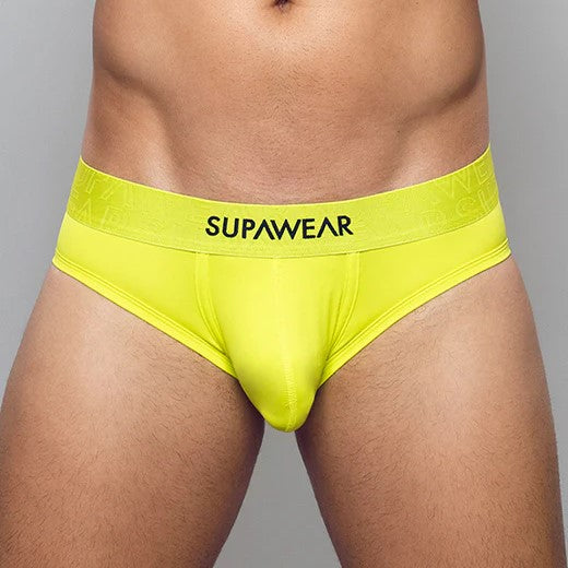 Supawear Neon Brief Lime - High Visibility Dog Underwear for Nighttime Safety, Comfort & Style | Perfect for Evening Walks, Jogging & Outdoor Adventures