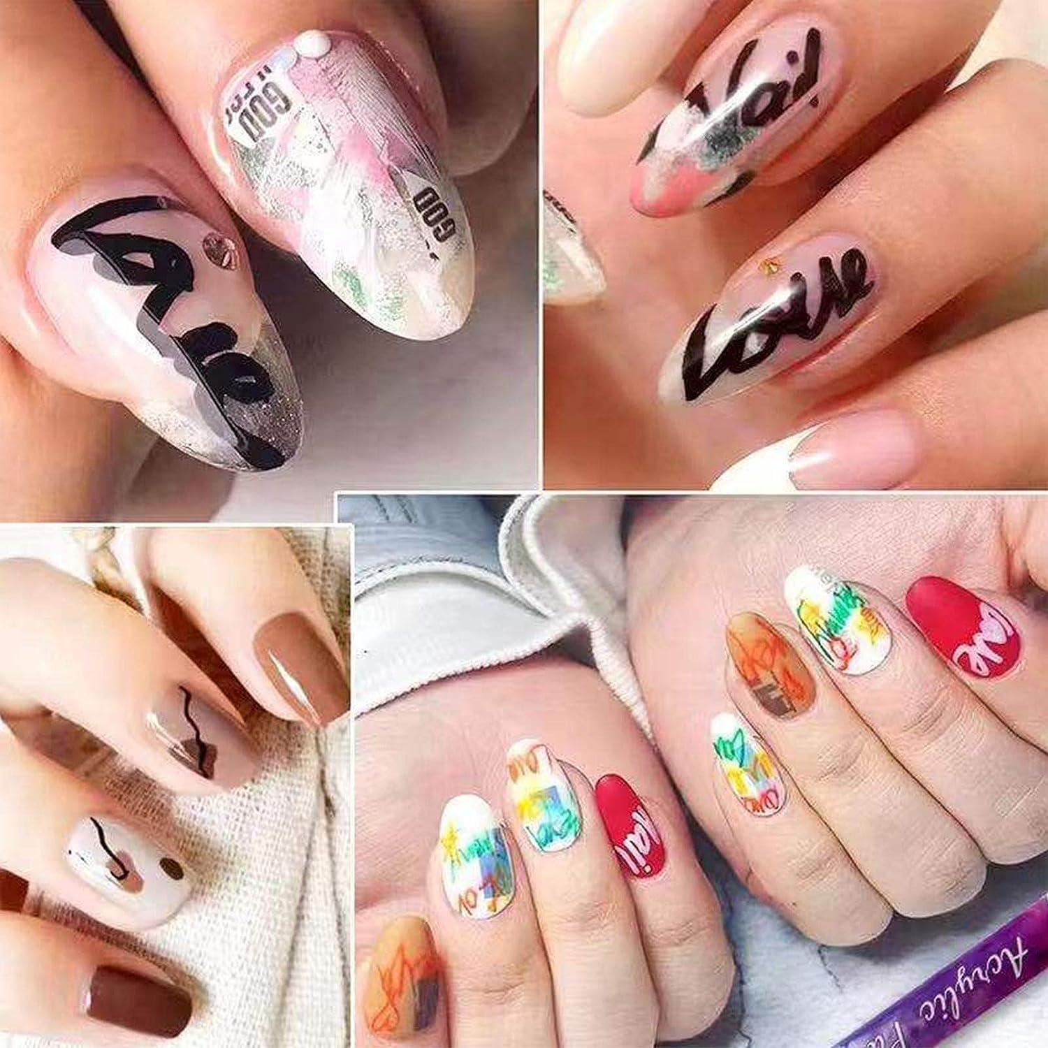 12 Colors Nail Art Pens Set - 3D Painting & Drawing Nail Graffiti Kit with Quick Dry Waterproof Formula | Perfect for DIY Nail Art, Doting Flowers, Letters & Abstract Designs | Great for Home Manicures, Salon Use & Gift Giving
