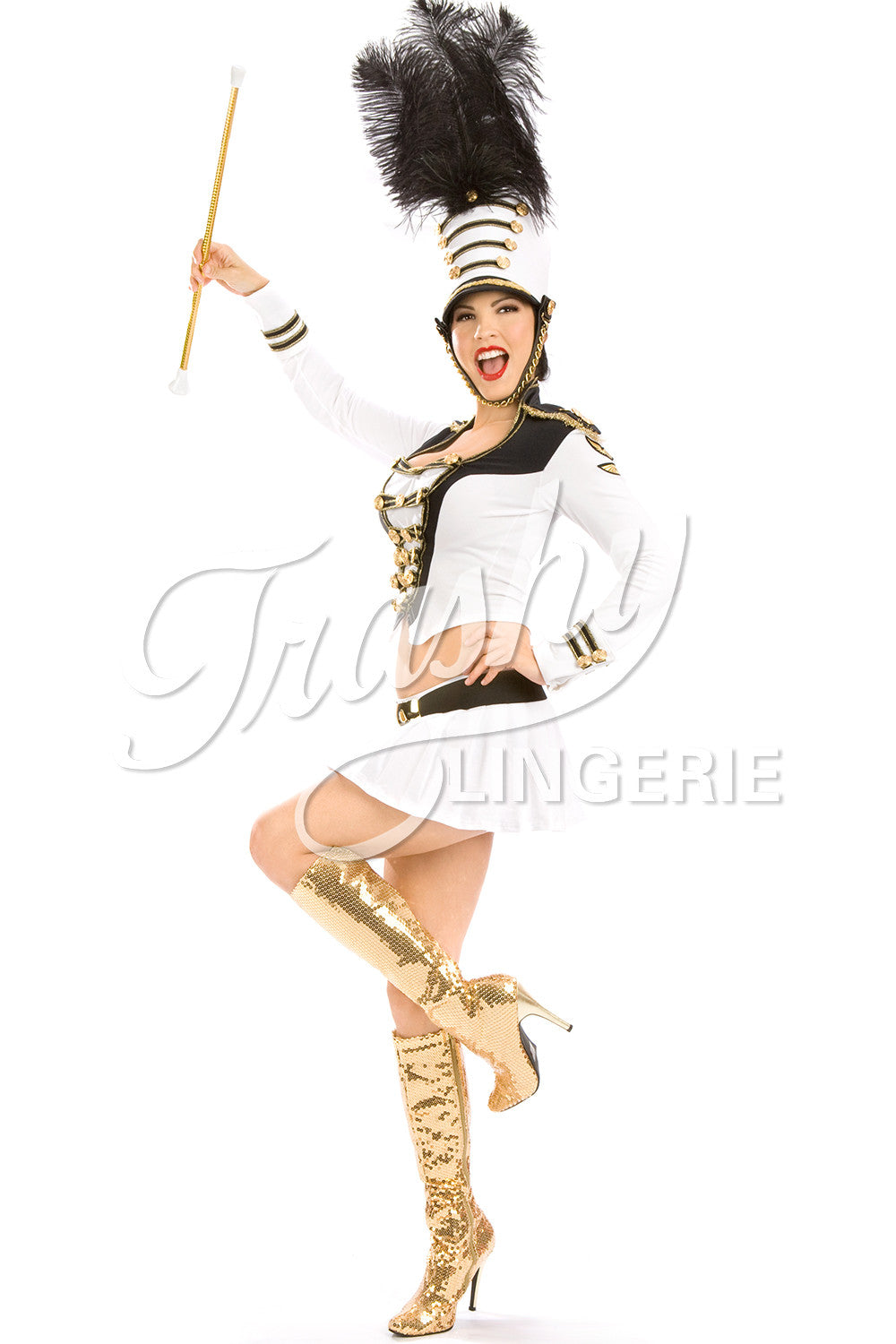 Majorette Skirt with Adjustable Belt - High Waisted Dance Skirt for Cheerleading & Performance - Perfect for Marching Band, Dance Teams & Costumes