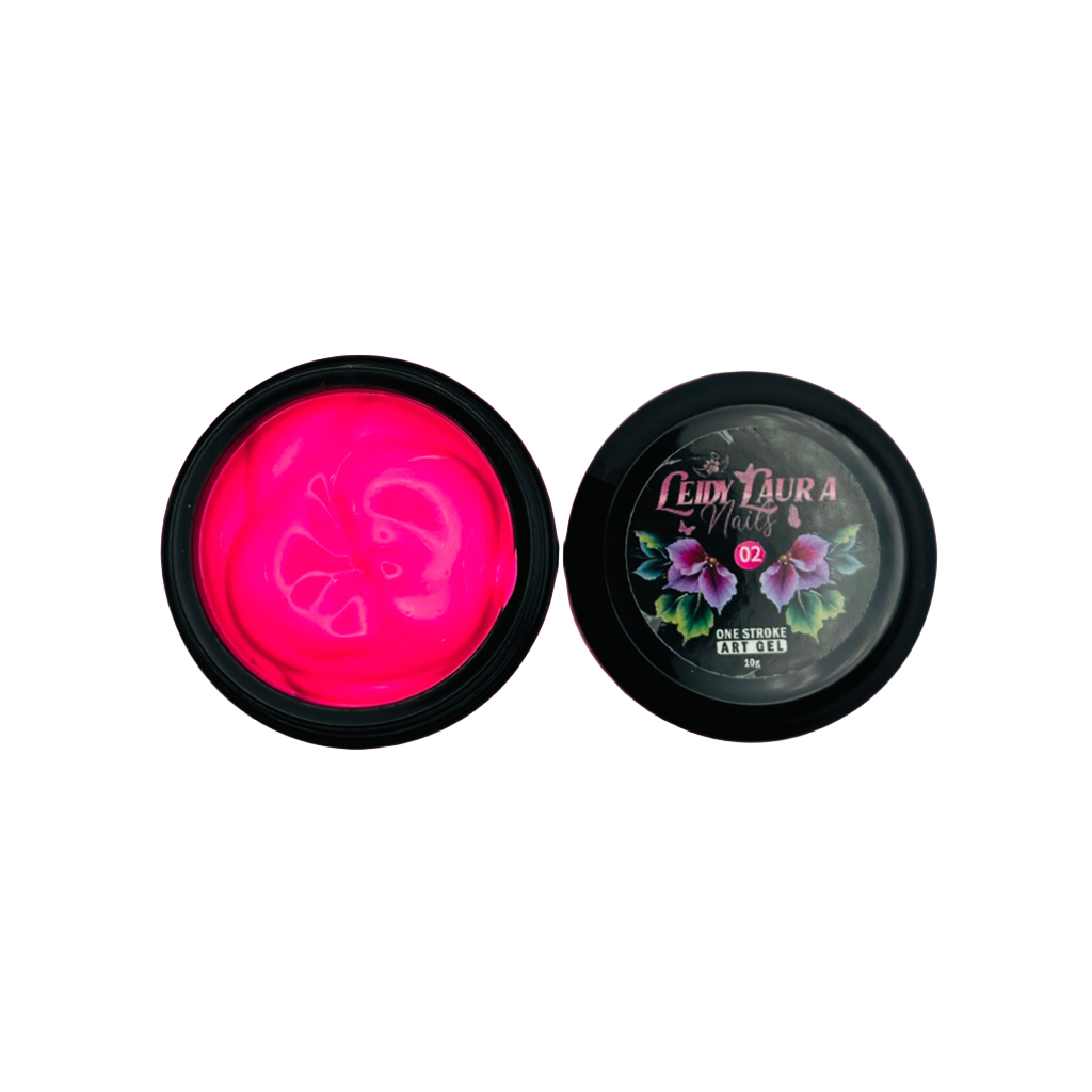 One Stroke Art Gel PINK 10g - Professional Nail Art Paint for DIY Manicure, Perfect for Nail Design, Salon & Home Use
