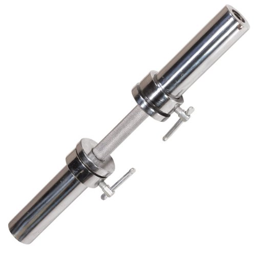 Body Solid 20-Inch Chrome Dumbbell Handle - Heavy Duty Weight Lifting Equipment for Home Gym & Strength Training