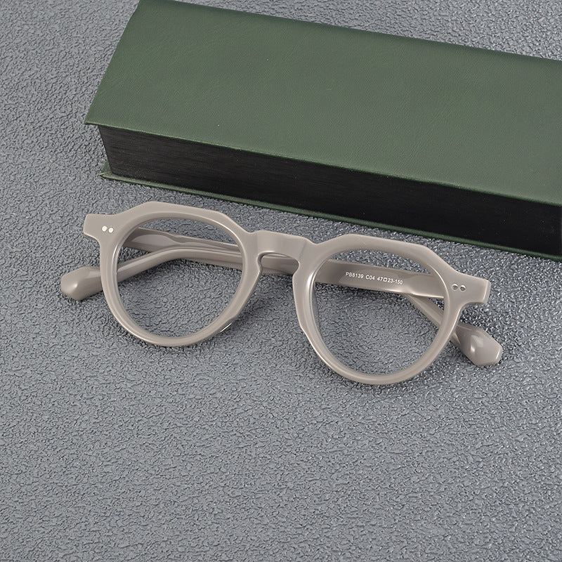 Stylish Acetate Round Glasses Frames 8139R - Classic Retro Eyewear for Men & Women - Perfect for Reading, Fashion, and Everyday Wear