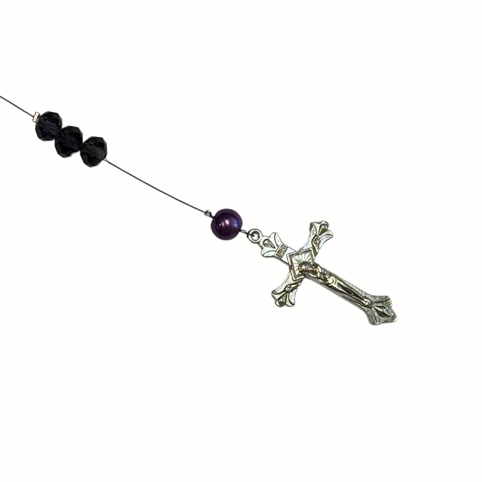 Linpeng Rosary Making Kit - Purple Catholic Prayer Beads, DIY Jewelry Supplies for Crafters, Perfect Gift for Beaders & Religious Devotion, Home Prayer & Meditation Accessories