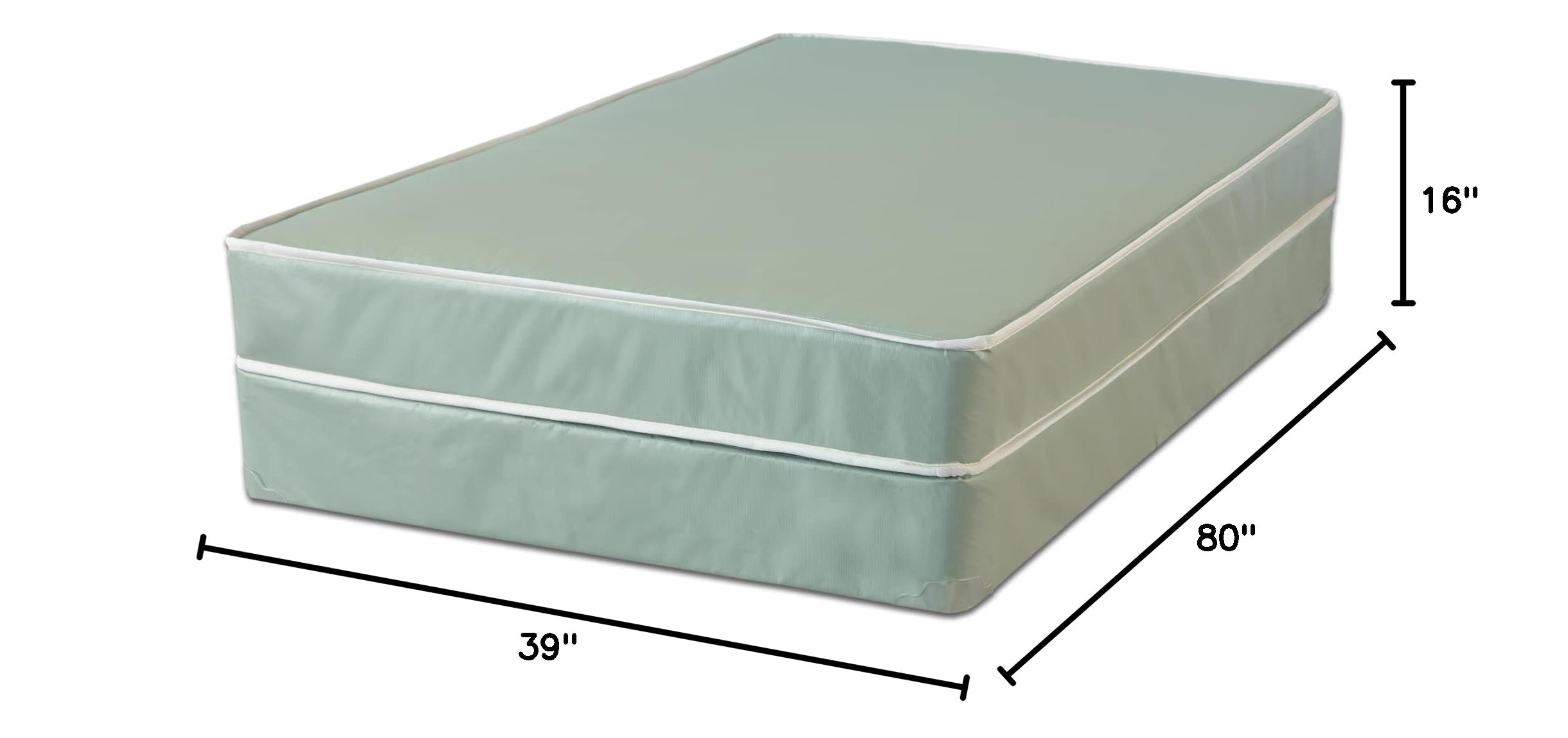 Treaton 8-Inch Firm Double-Sided Waterproof Vinyl Innerspring Mattress with 8