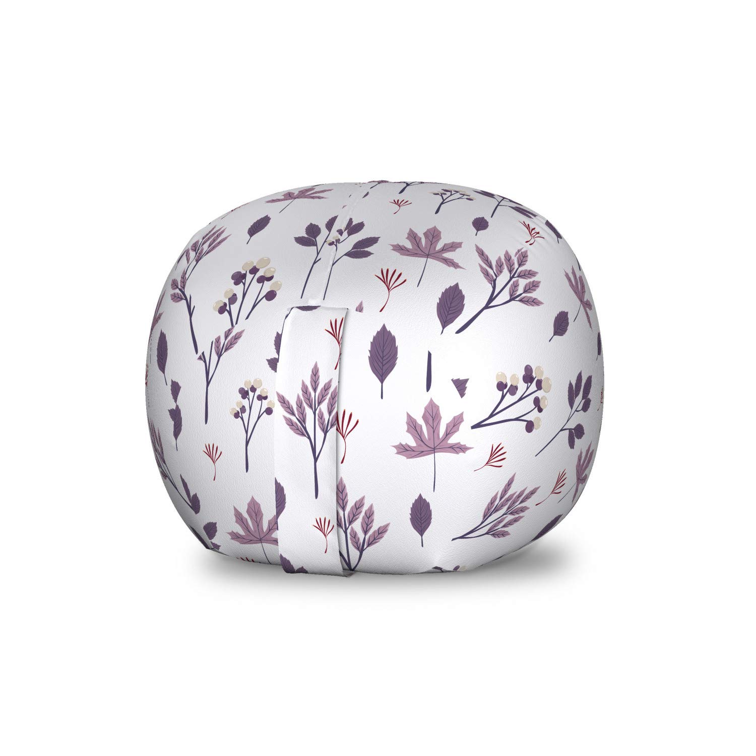 Ambesonne Autumn Leaves Toy Storage Bag Chair - Violet Shades Stuffed Animal Organizer, Washable Small Size Purple Multicolor - Perfect for Kids' Room Organization & Playroom Decor