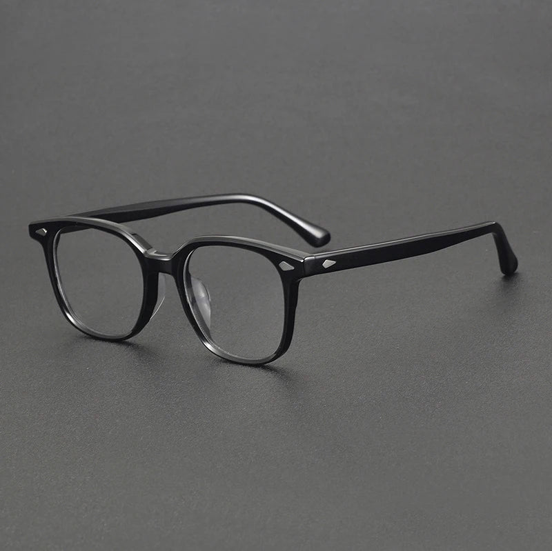 Stylish Black Unisex Square Acetate Eyeglasses Frame 8099 - Perfect for Work, Reading & Fashion Accessories