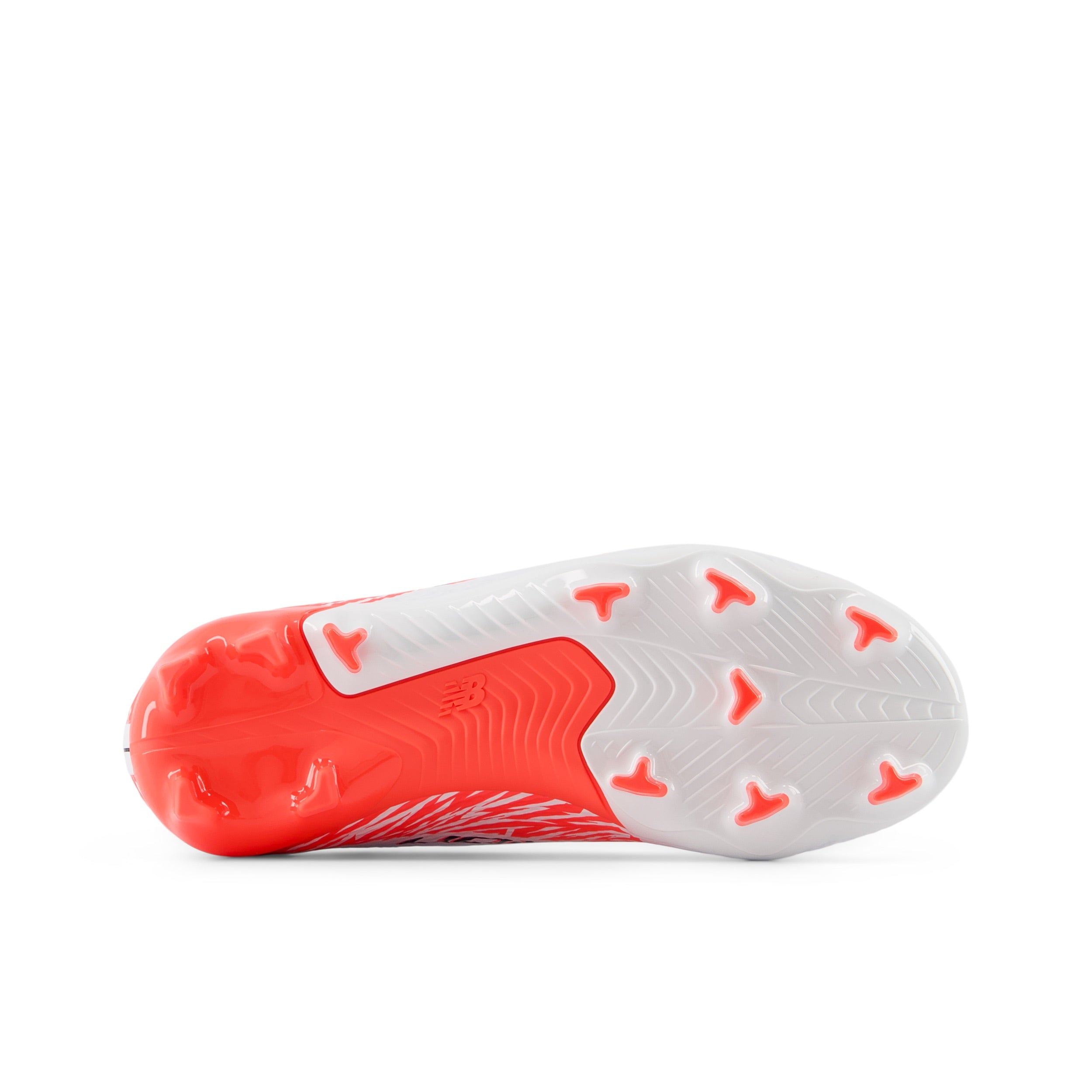 New Balance Furon Team Junior V8 FG Soccer Cleats for Kids - White/Energy Red/Black - Lightweight Football Boots for Youth Players - Perfect for Turf Matches and Training Sessions
