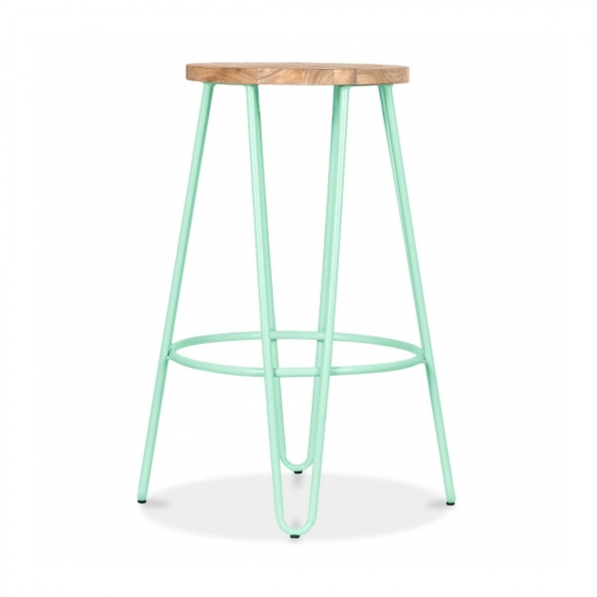 Alice Industrial Steel Bar Stools (Set of 2) - Adjustable Height Metal Counter Stools for Kitchen Island, Breakfast Bar & Home Pub Decor
