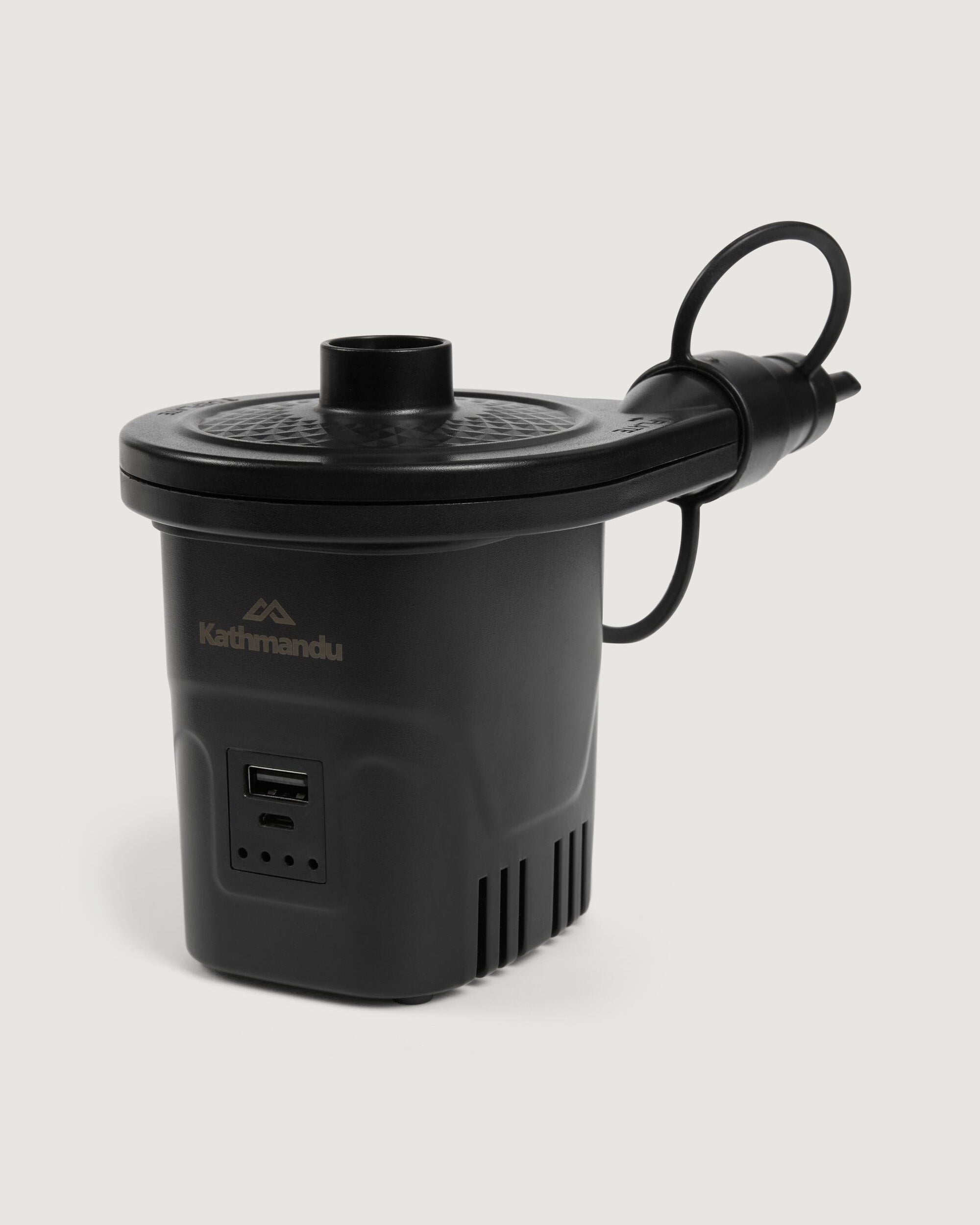 USB Rechargeable Electric Air Pump - Portable Inflator for Pool Floats, Air Mattresses & Sports Balls | Fast Inflation & Deflation | Compact Black Design | Perfect for Camping, Travel & Home Use