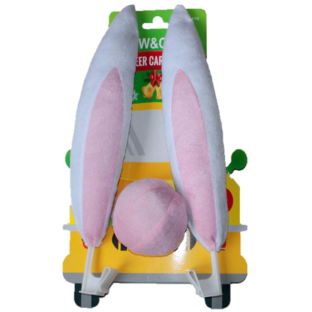 Amosfun 3-in-1 Christmas Bunny Car Decorations Kit - Easter Vehicle Accessories for Auto, Truck & SUV - Perfect for Holiday Road Trips & Seasonal Celebrations