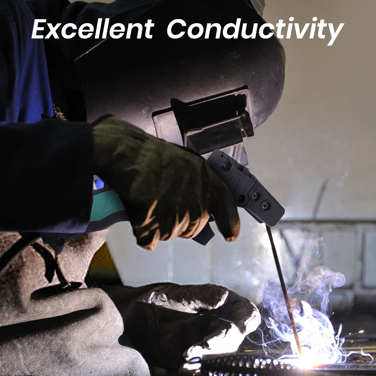 SSimder Seahorse HM 600A Professional Electrode Holder - Heavy Duty Welding Clamp for Arc Welding, Perfect for Metal Fabrication, Construction and DIY Projects