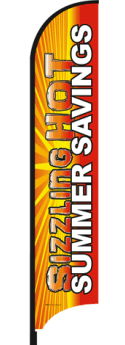 Feather Flag Banner - Durable & Vibrant Custom Advertising Flags for Outdoor Events, Grand Openings & Sales (Flag Only) - Perfect for Summer Promotions, Beach Parties & Festivals