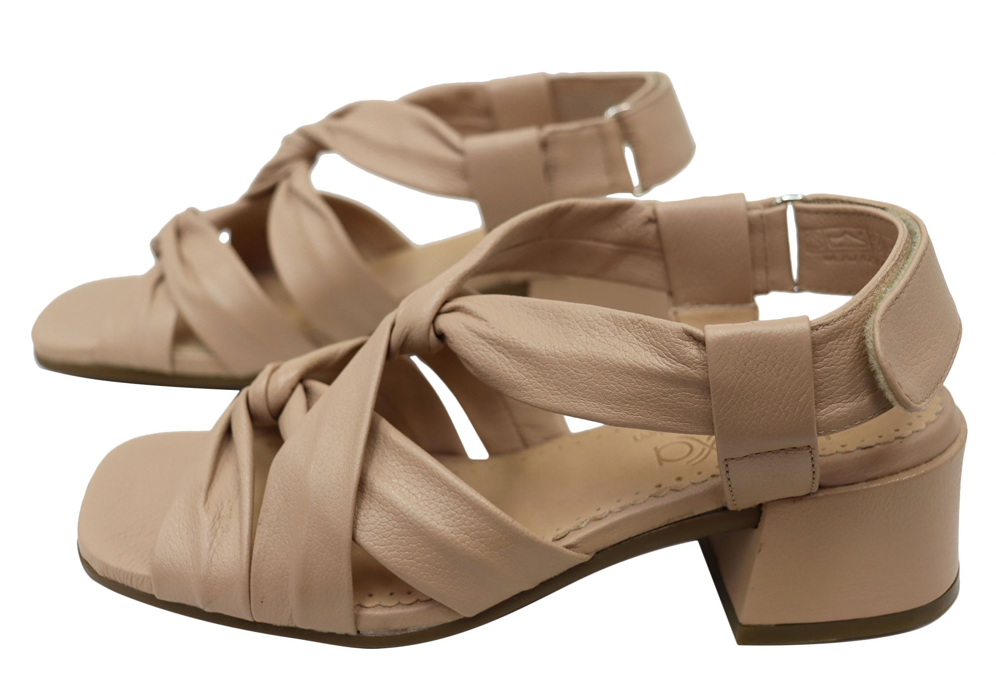 Opananken Vita Women's Comfortable Leather Mid Heel Sandals - Stylish & Supportive for Work, Date Night & Summer Outings