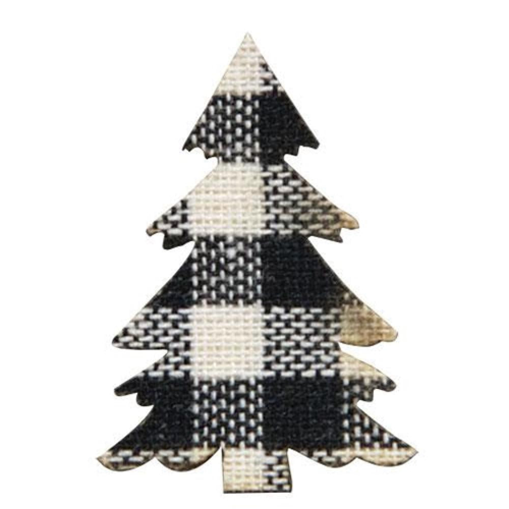 Black and White Plaid Tree Bowl Filler - Christmas Decorations for Table Centerpiece, Holiday Party, and Home Décor