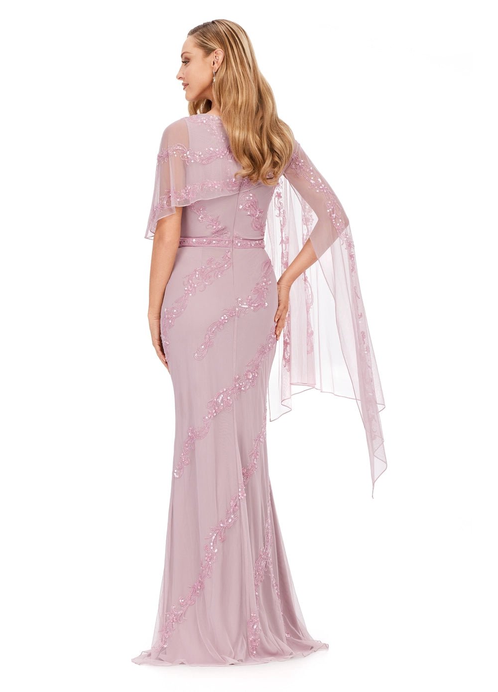 ASHLEYlauren 11213 Women's Elegant Party Dress - Perfect for Evening Events, Weddings & Special Occasions
