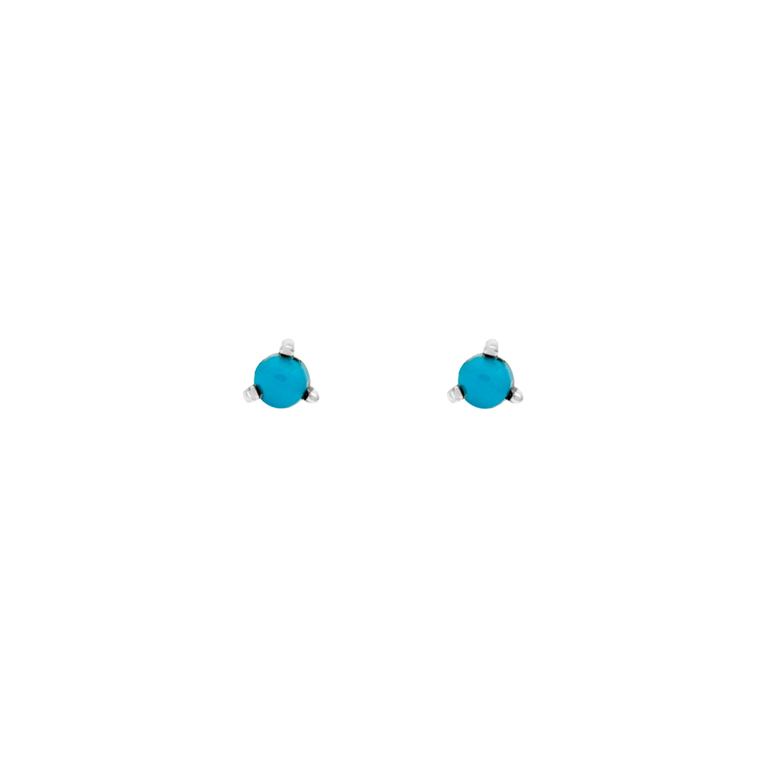 Turquoise Birthstone Stud Earrings for Women - Sterling Silver December Birthstone Jewelry - Perfect for Gifts, Birthdays & Everyday Wear