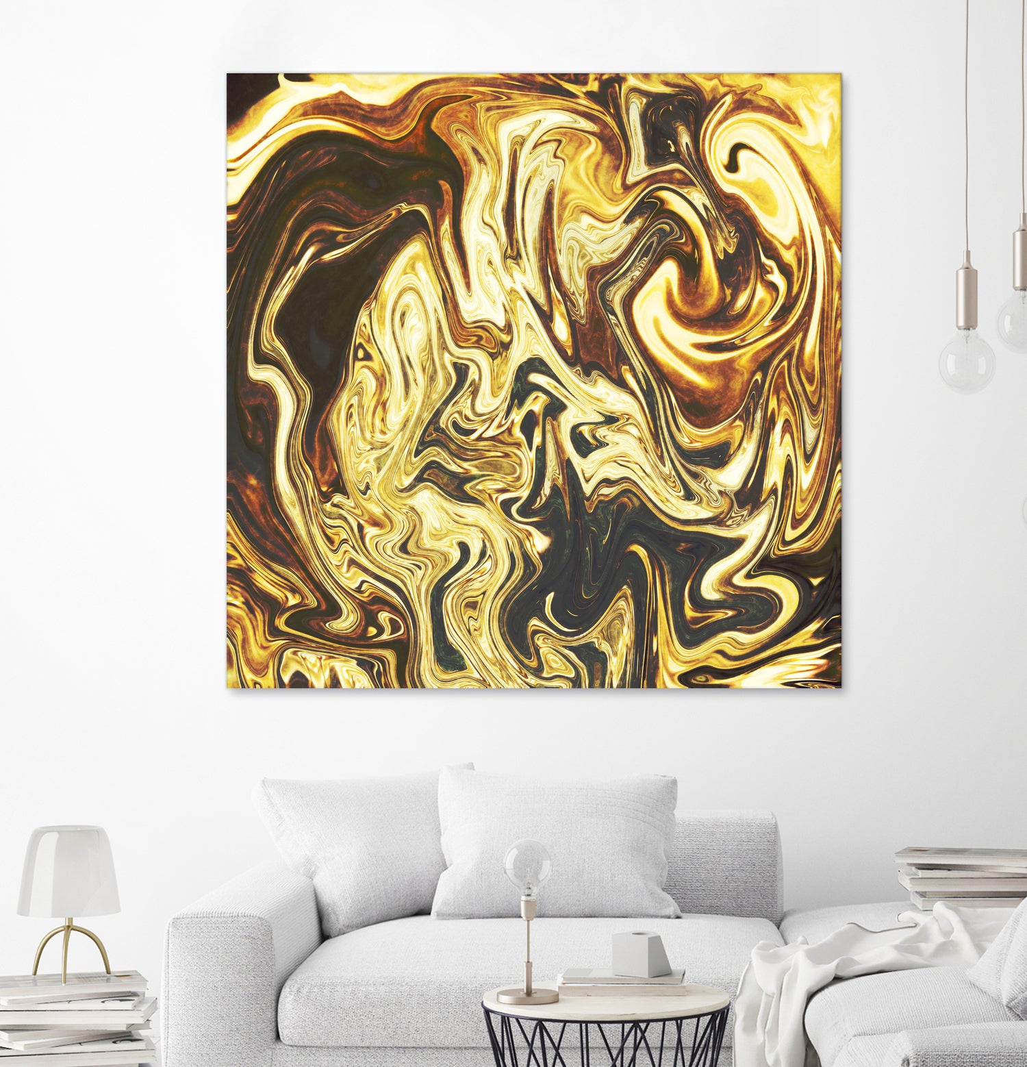 Abstract Marble Painting Wall Art - Modern Canvas Print for Home & Office Decor | Living Room, Bedroom, Bathroom Aesthetic