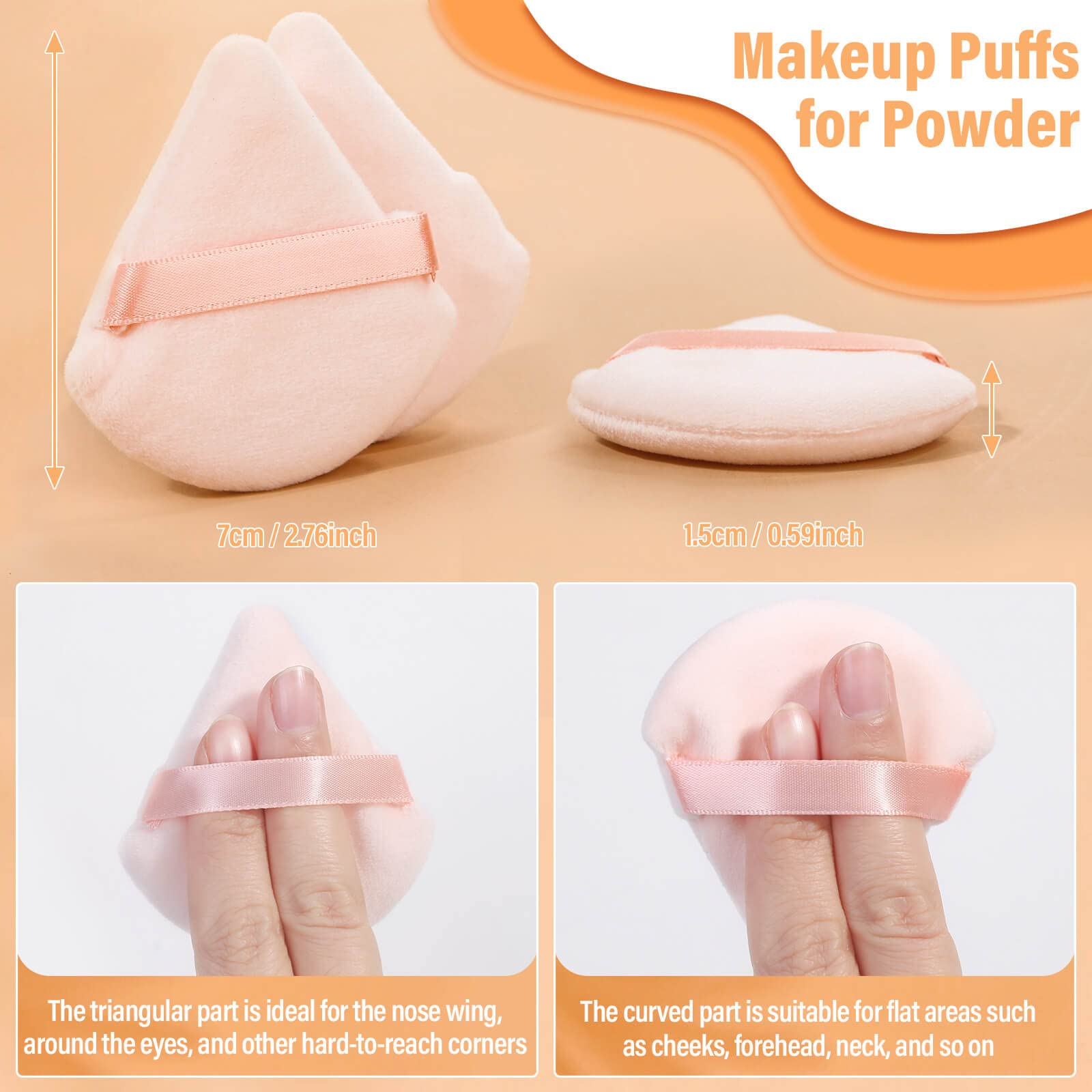 20pcs Triangle Powder Puffs - Premium Makeup Sponge Applicators for Loose & Pressed Setting Powder | Soft Face & Eye Cosmetic Puffs | Perfect for Professional Makeup Artists & Daily Beauty Routine