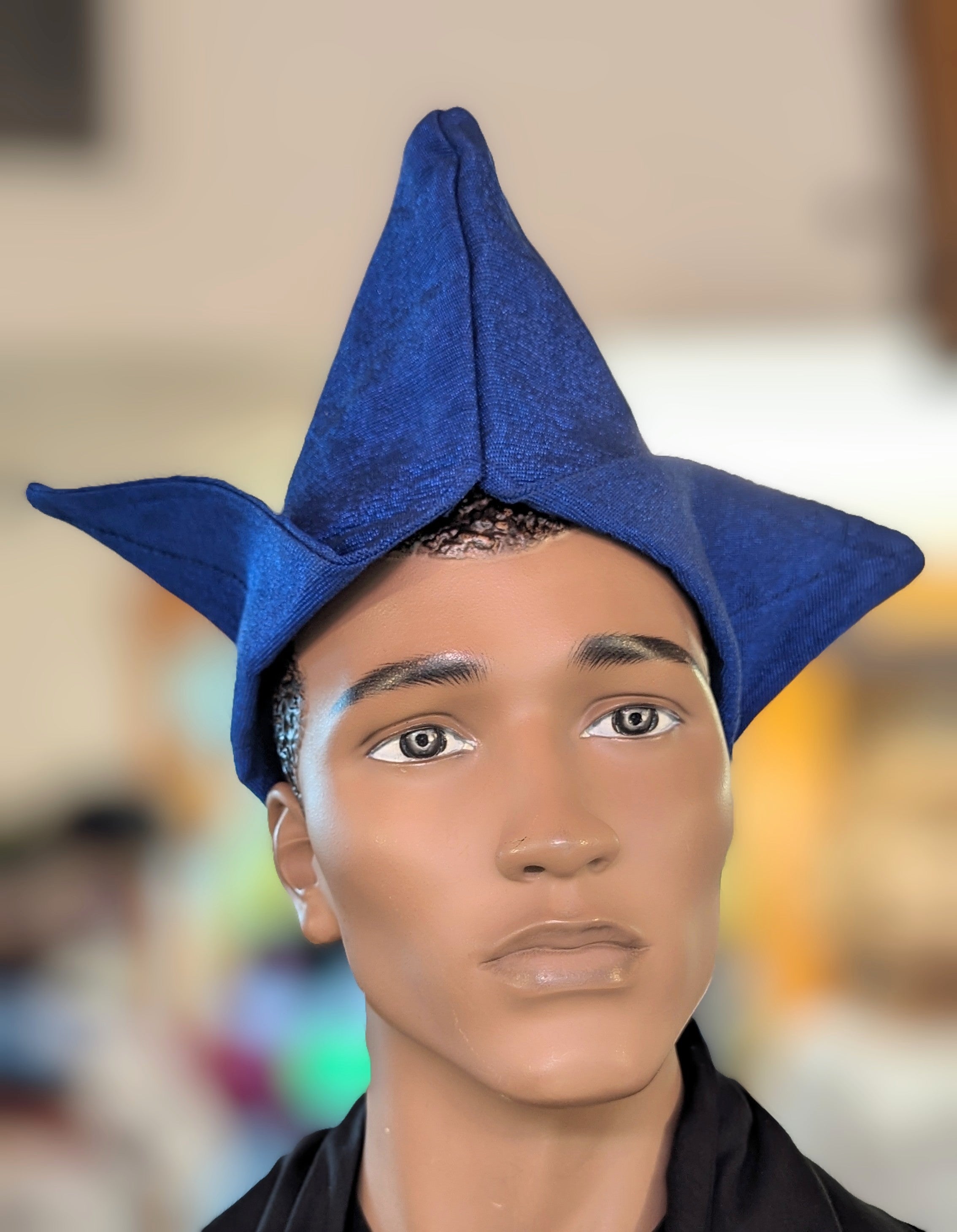 Royal Blue Aso Oke Abeti Aja Akinrinola Kufi Cap Hat for Men - Traditional Nigerian Yoruba Hat - Perfect for Weddings, Cultural Events & Special Occasions