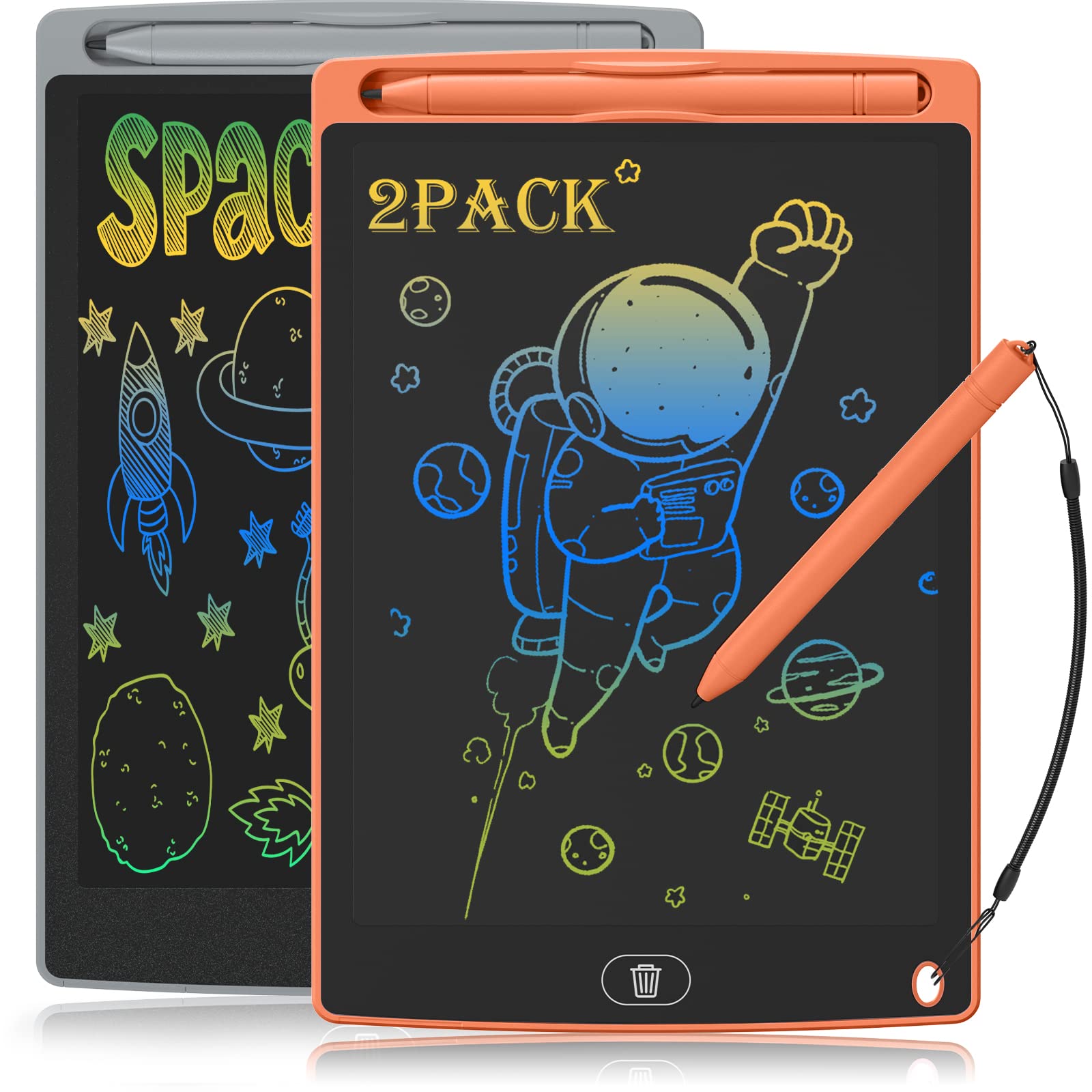 2 Pack LCD Writing Tablet - 8.5 Inch Colorful Doodle Board Drawing Pad for Kids Ages 3-8, Erasable Electronic Sketch Board for Boys & Girls - Perfect Educational Toy & Birthday Gift for Toddlers - Ideal for Home, School & Travel Use