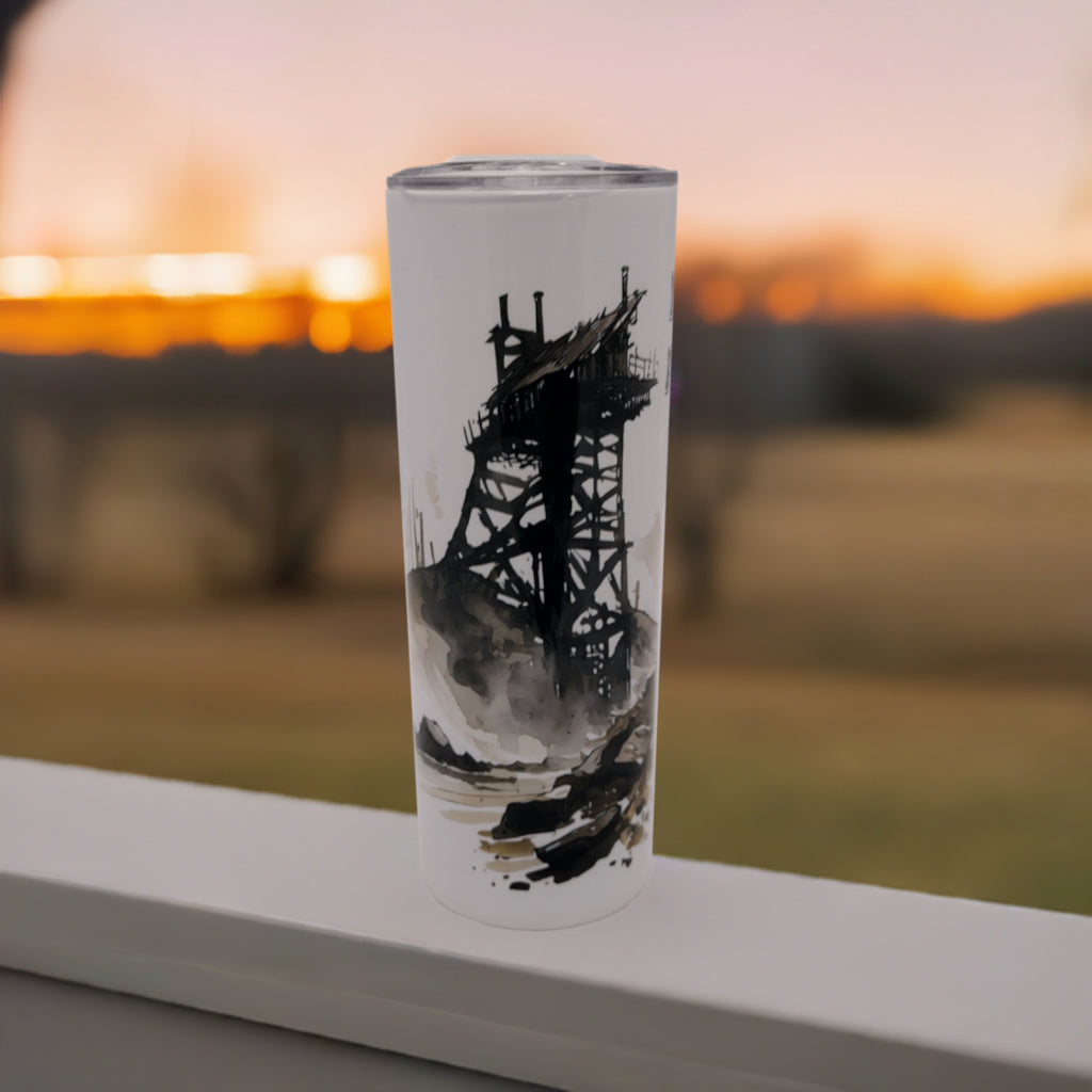 Coal Miner Tumbler - 20oz Insulated Stainless Steel Travel Mug with Lid - Perfect for Coffee, Tea & Hot/Cold Drinks - Great Gift for Miners, Construction Workers & Outdoor Enthusiasts