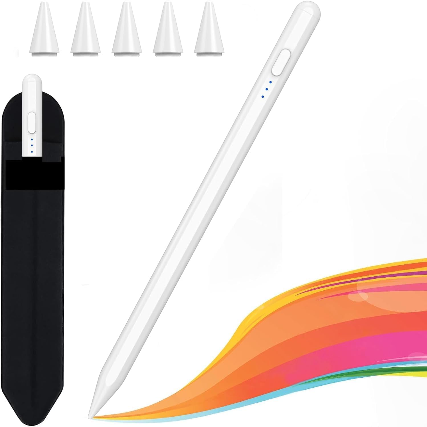 Apple Pencil Alternative for iPad (2018-2025) - Fast Charging Stylus with Magnetic Attachment, Compatible with iPad 11/10/9/8/7/6, Air 3/4/5/M2/M3, Mini 5/6, Pro 3/4/5/6/M4 - Perfect for Drawing, Note-Taking & Digital Art